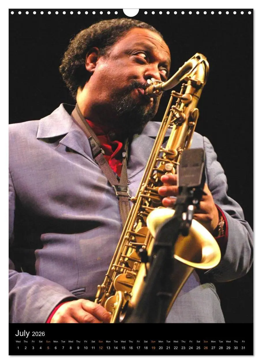 Bild: 9783516582406 | Jazz Saxophonists 2026 (Wall Calendar 2026 DIN A3 portrait),...