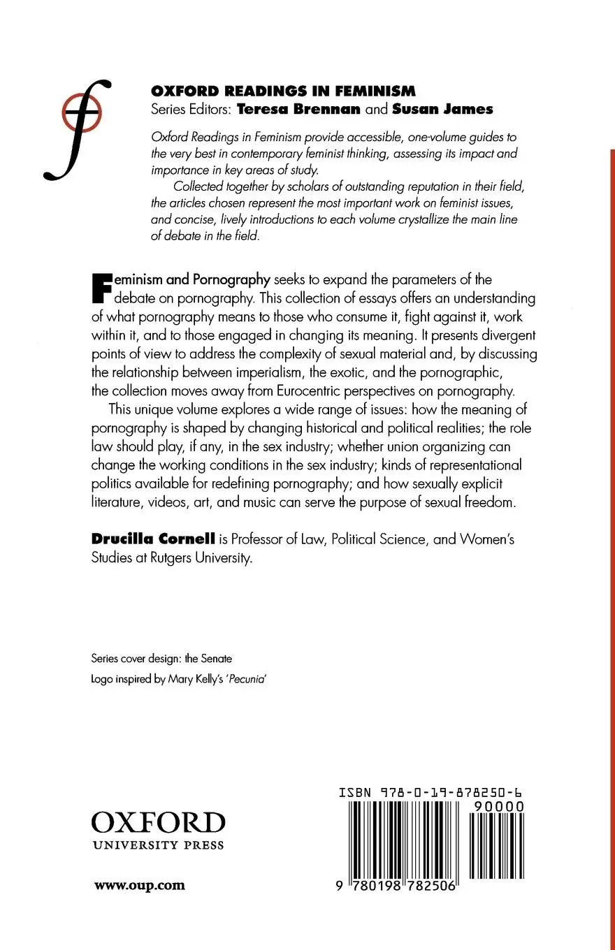 Rückseite: 9780198782506 | Feminism and Pornography | Drucilla Cornell | Taschenbuch | Englisch