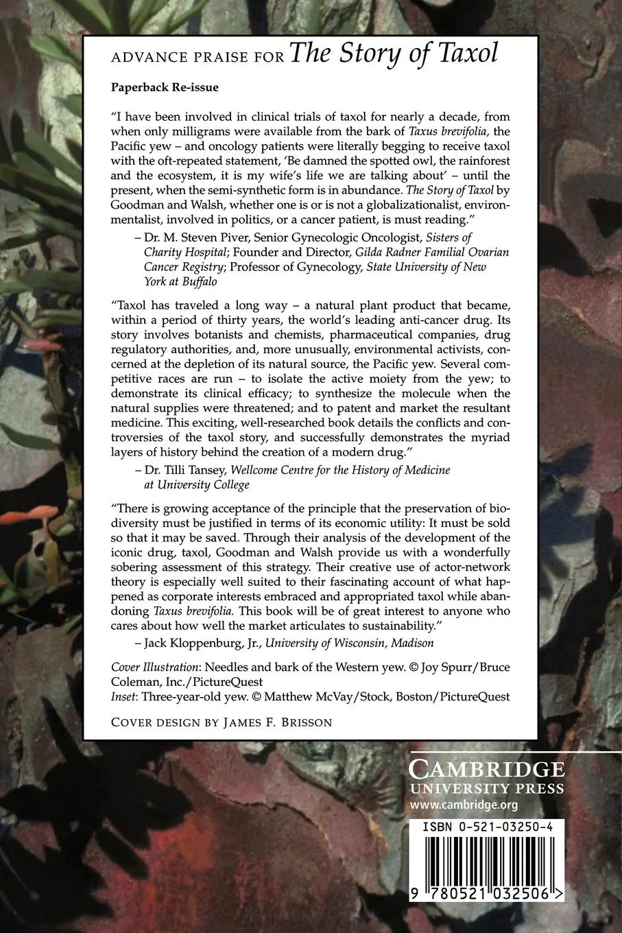 Rückseite: 9780521032506 | The Story of Taxol | Jordan Goodman (u. a.) | Taschenbuch | Englisch