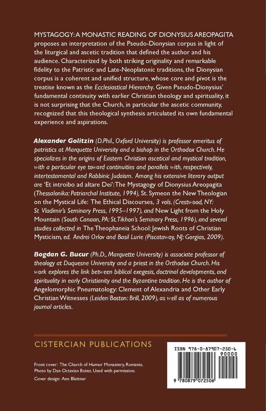 Rückseite: 9780879072506 | Mystagogy | A Monastic Reading of Dionysius Areopagita | Golitzin