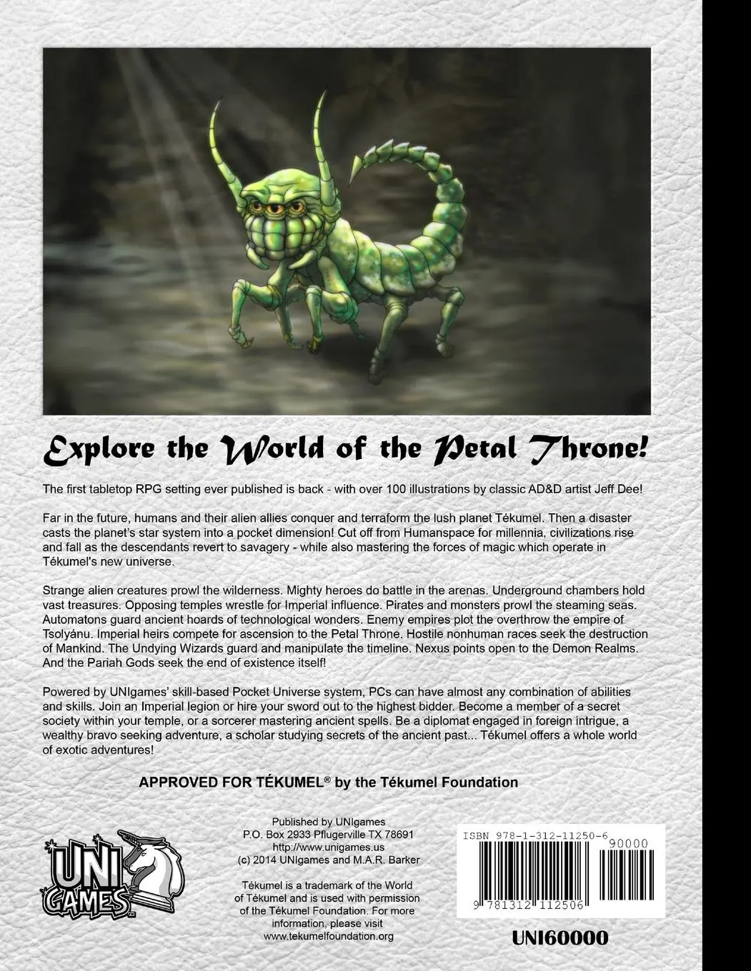 Rückseite: 9781312112506 | Bethorm | the Plane of Tekumel RPG | Jeff Dee (u. a.) | Taschenbuch