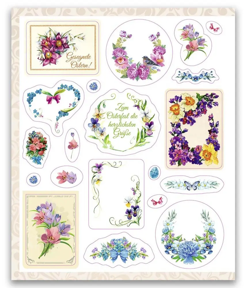 Bild: 9783746252506 | Das Stickeralbum "Ostergrüße aus der guten alten Zeit" | Taschenbuch