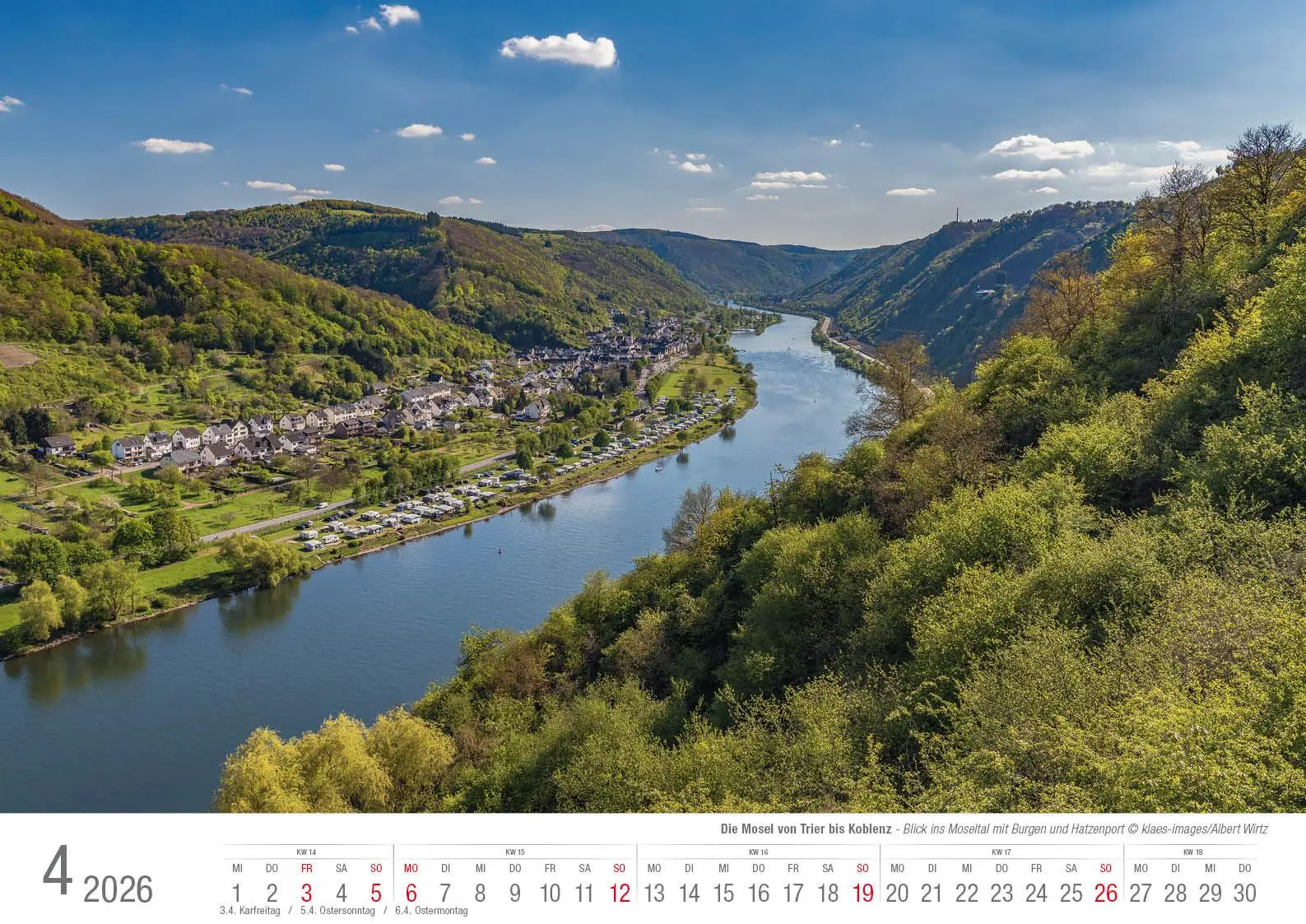 Bild: 9783965352506 | Die Mosel von Trier bis Koblenz 2026 Bildkalender A3 Spiralbindung