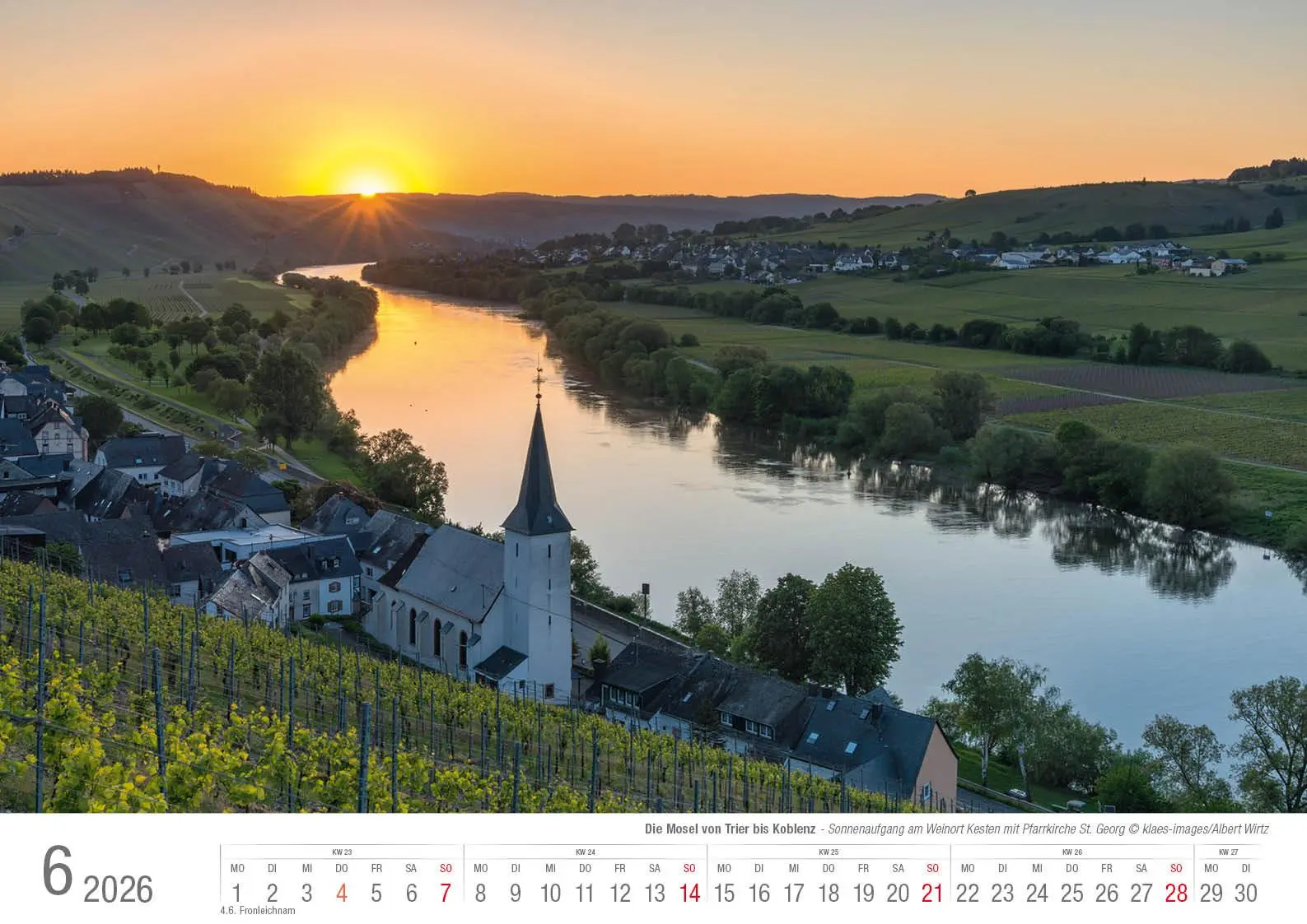 Bild: 9783965352506 | Die Mosel von Trier bis Koblenz 2026 Bildkalender A3 Spiralbindung