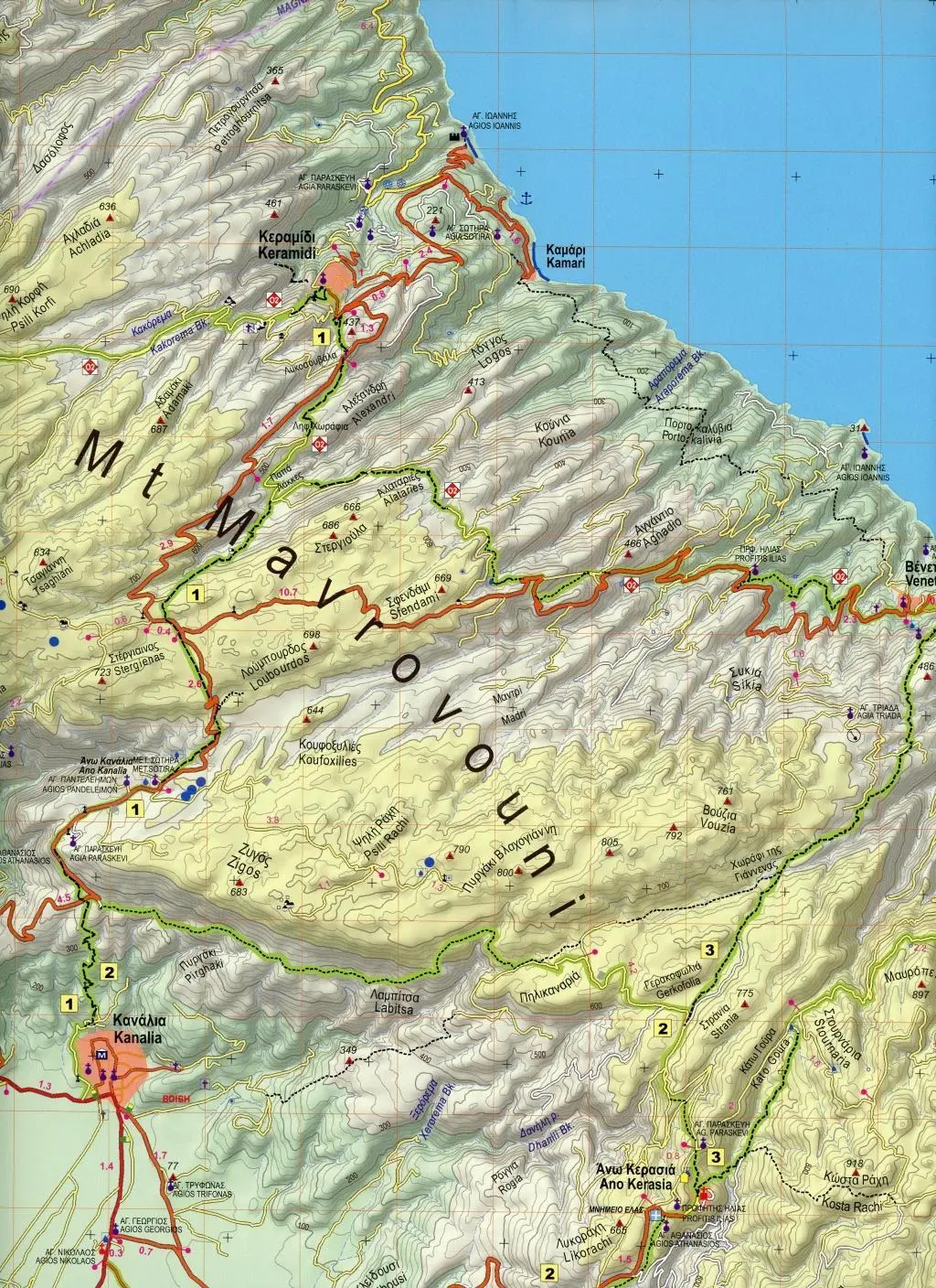 Bild: 9789609412506 | Mt Pilio - Mt Mavrovouni 1 : 45 000 | Penelope Matsouka | (Land-)Karte