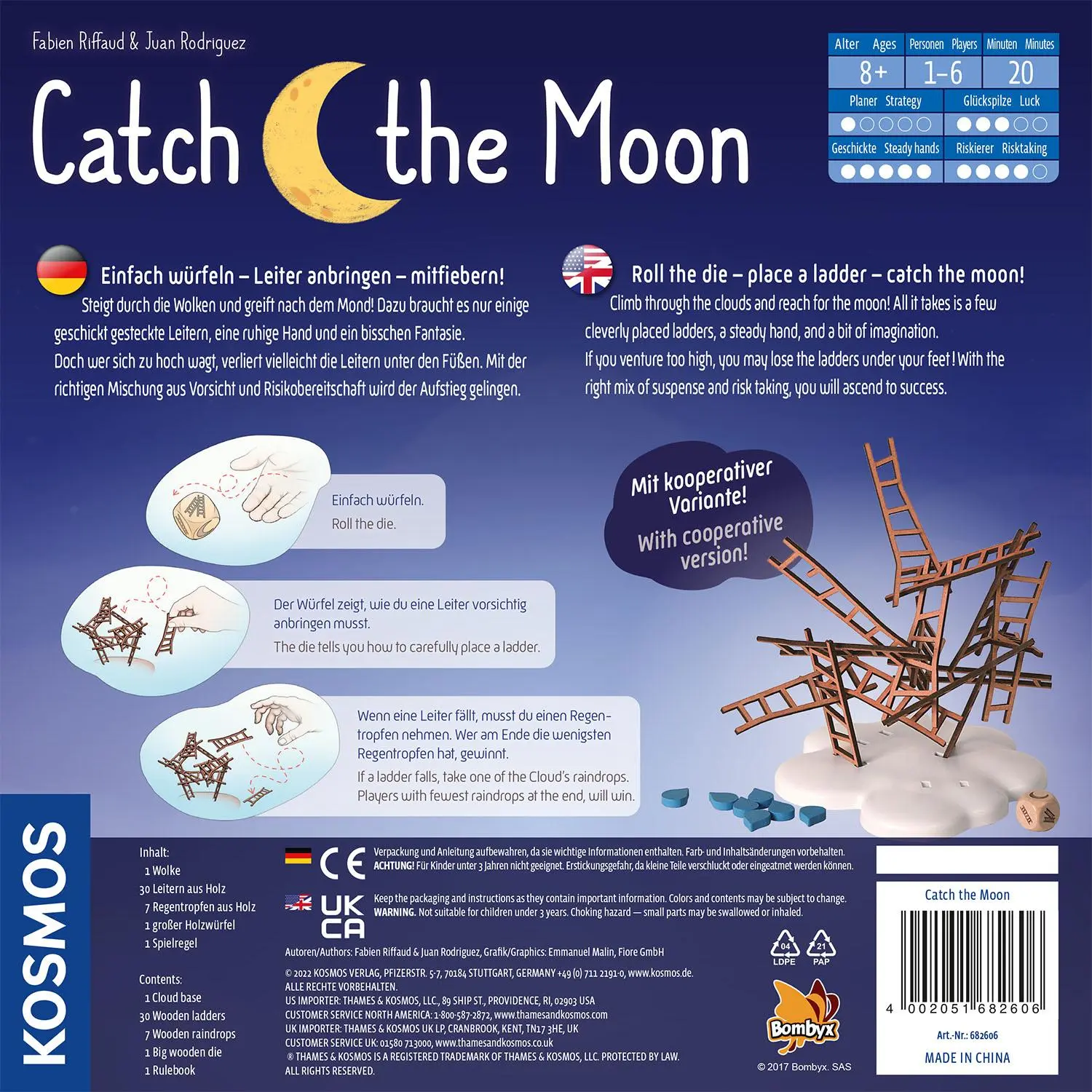 Rückseite: 4002051682606 | Catch the Moon | Fabien Riffaud (u. a.) | Spiel | Brettspiel | 682606