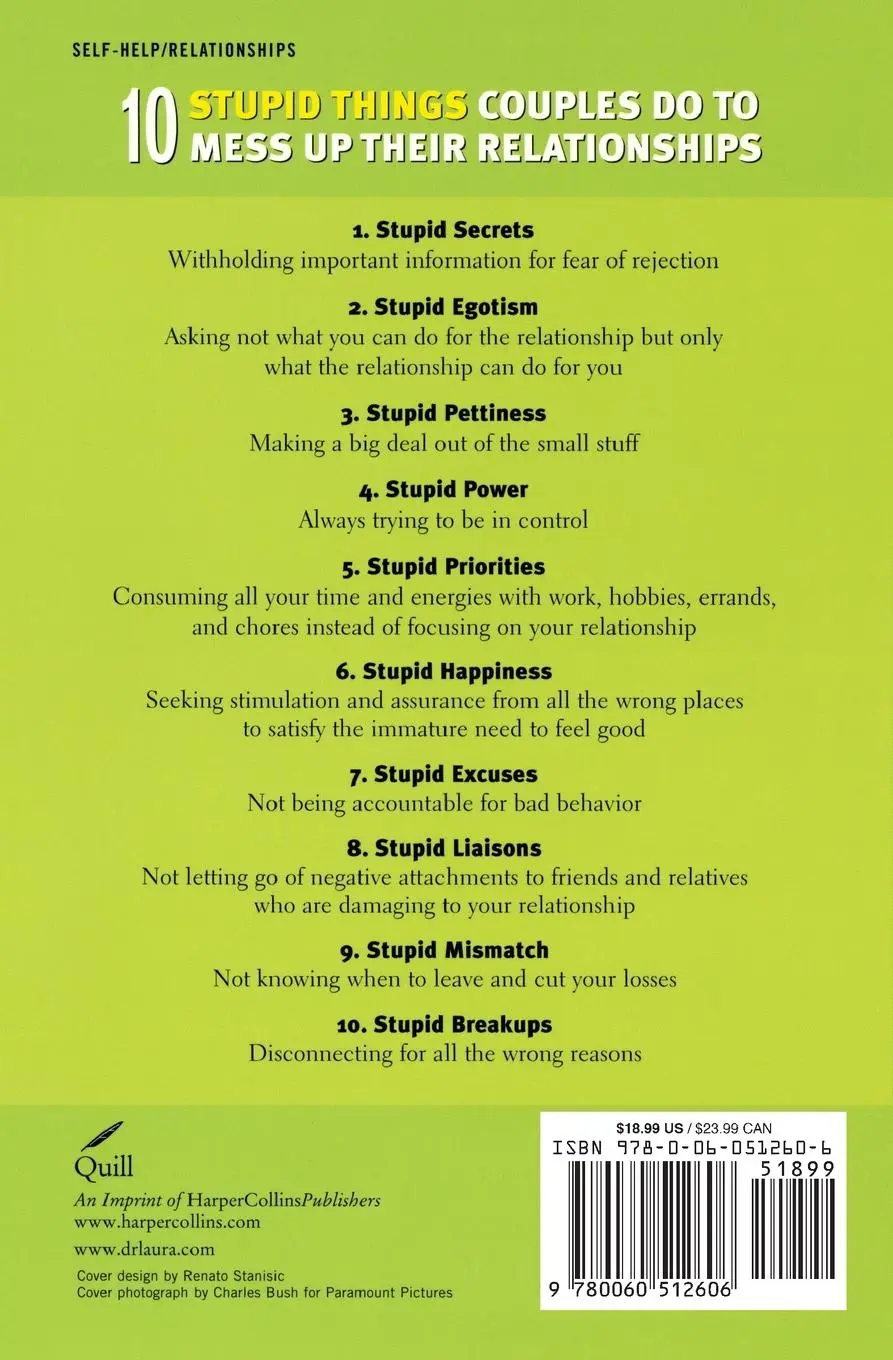 Rückseite: 9780060512606 | Ten Stupid Things Couples Do to Mess Up Their Relationships | Buch