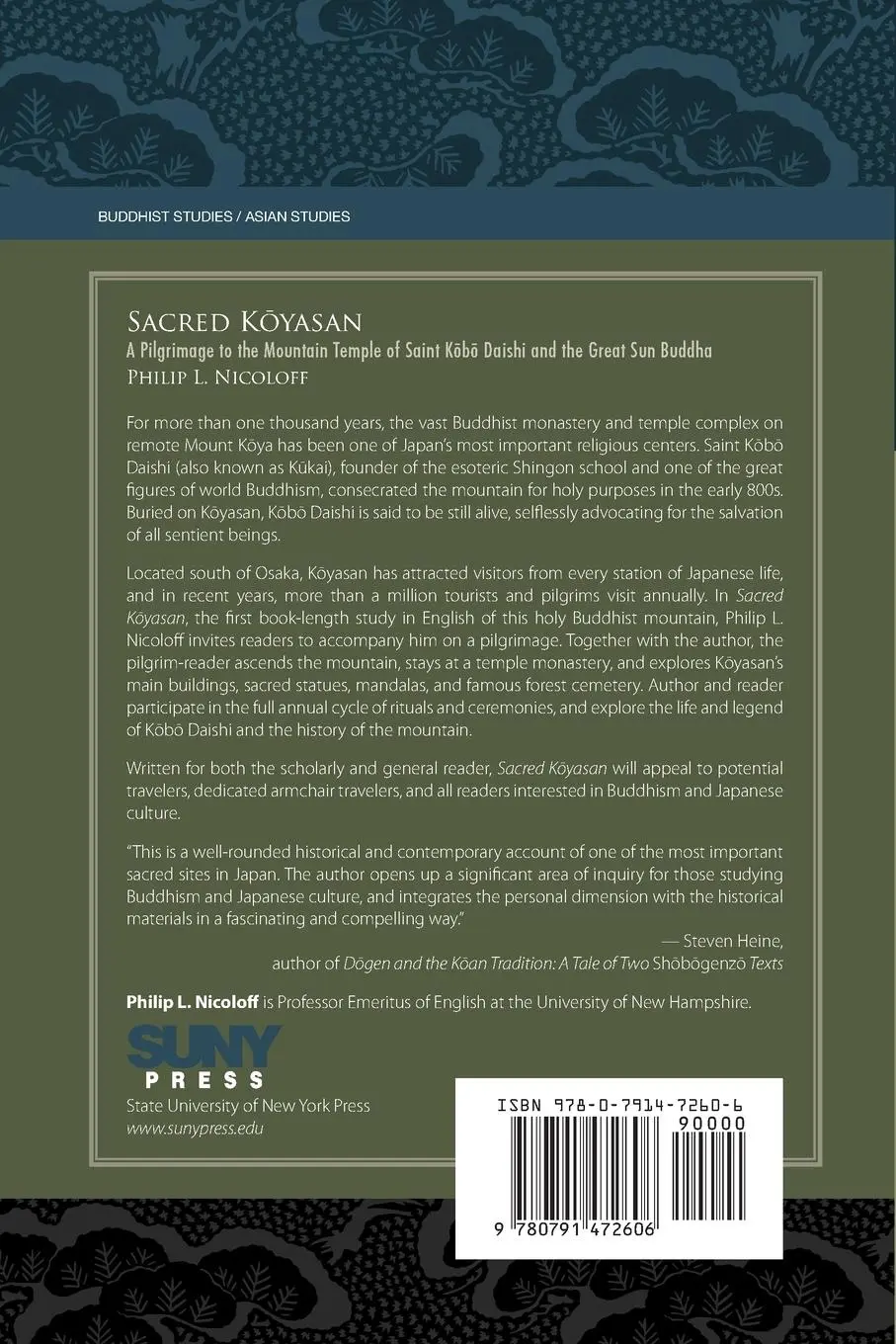 Rückseite: 9780791472606 | Sacred K¿yasan | Philip L. Nicoloff | Taschenbuch | Englisch | 2007