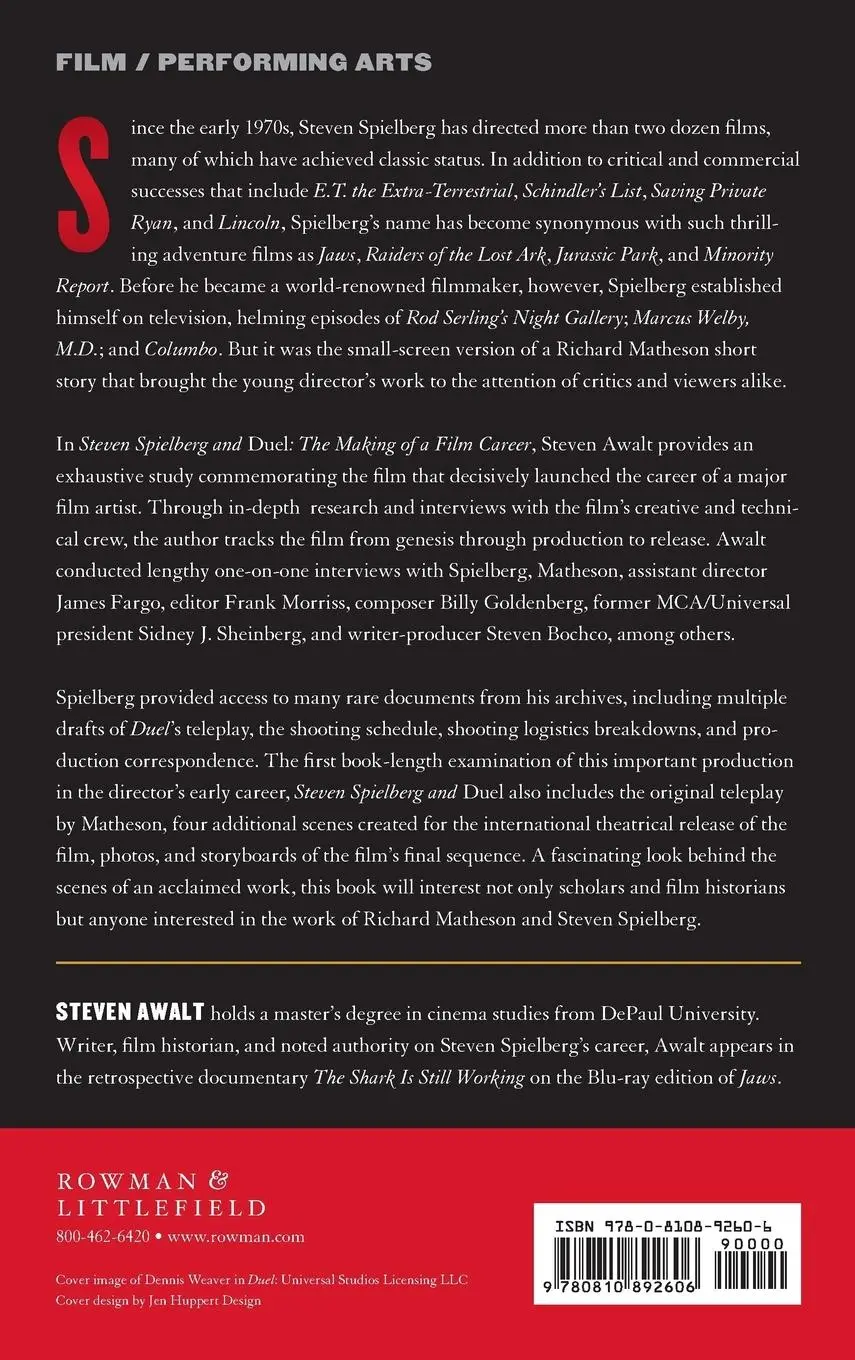 Rückseite: 9780810892606 | Steven Spielberg and Duel | The Making of a Film Career | Steven Awalt