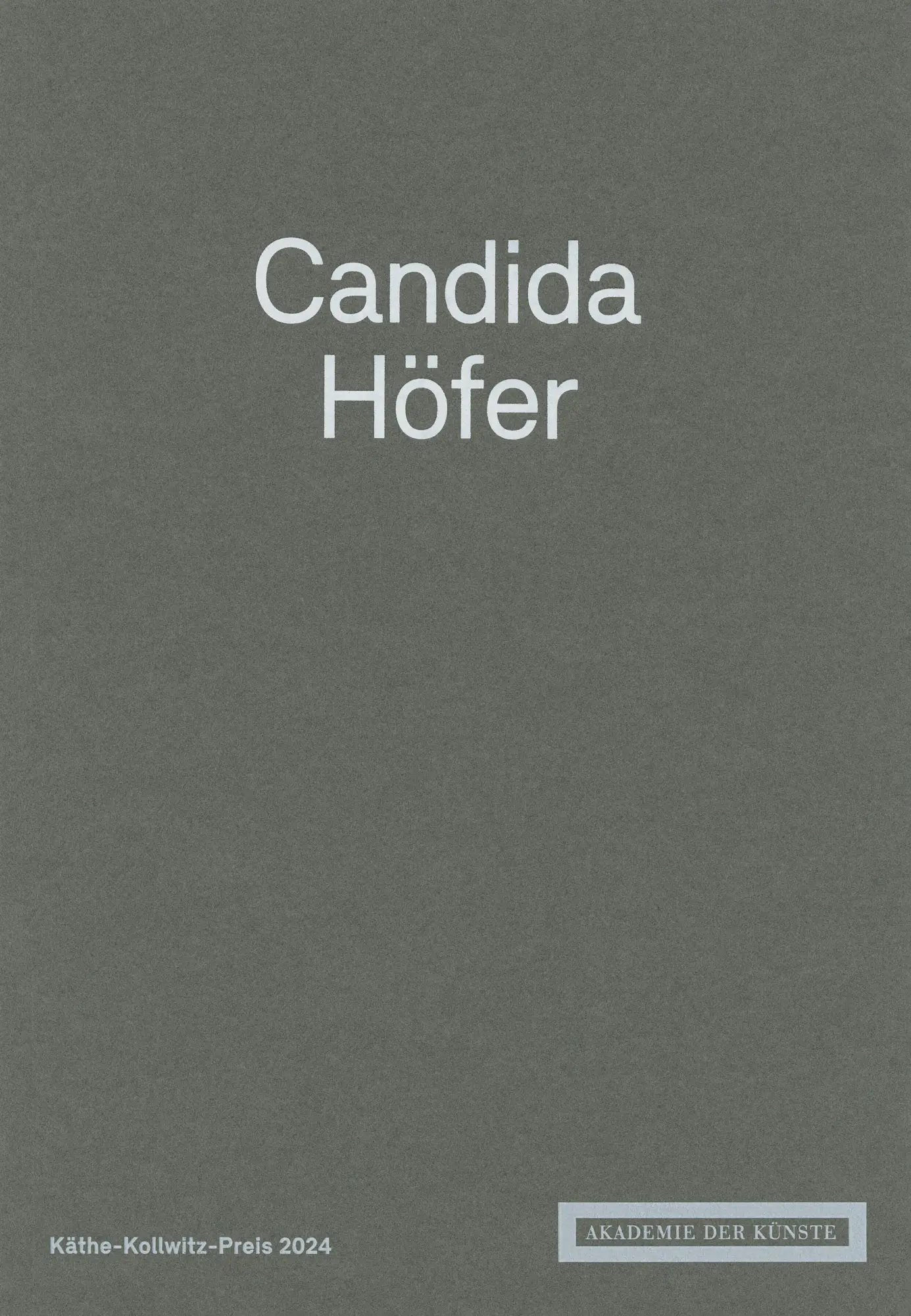 Cover: 9783883312606 | Candida Höfer | Käthe-Kollwitz-Preis 2024 | Berlin Akademie der Künste