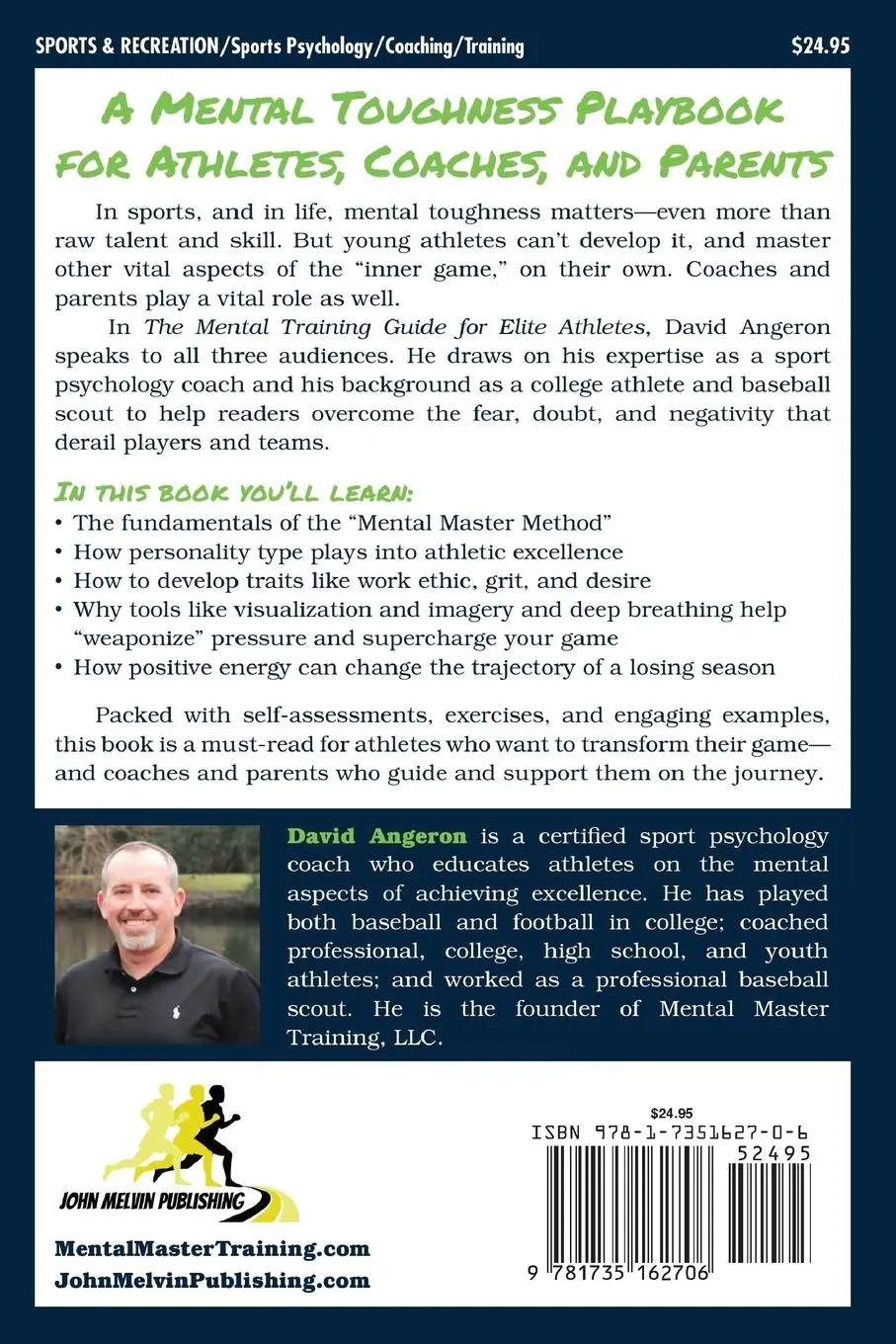 Rückseite: 9781735162706 | THE MENTAL TRAINING GUIDE FOR ELITE ATHLETES | David L Angeron | Buch