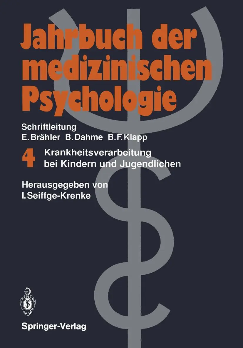 Cover: 9783540522706 | Krankheitsverarbeitung bei Kindern und Jugendlichen | Seiffge-Krenke
