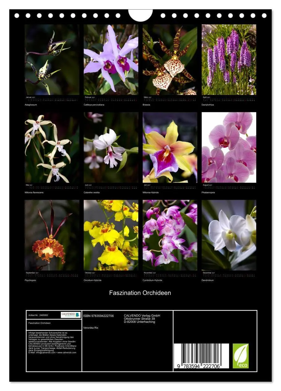 Bild: 9783594222706 | Faszination Orchideen (Wandkalender 2027 DIN A4 hoch), CALVENDO...