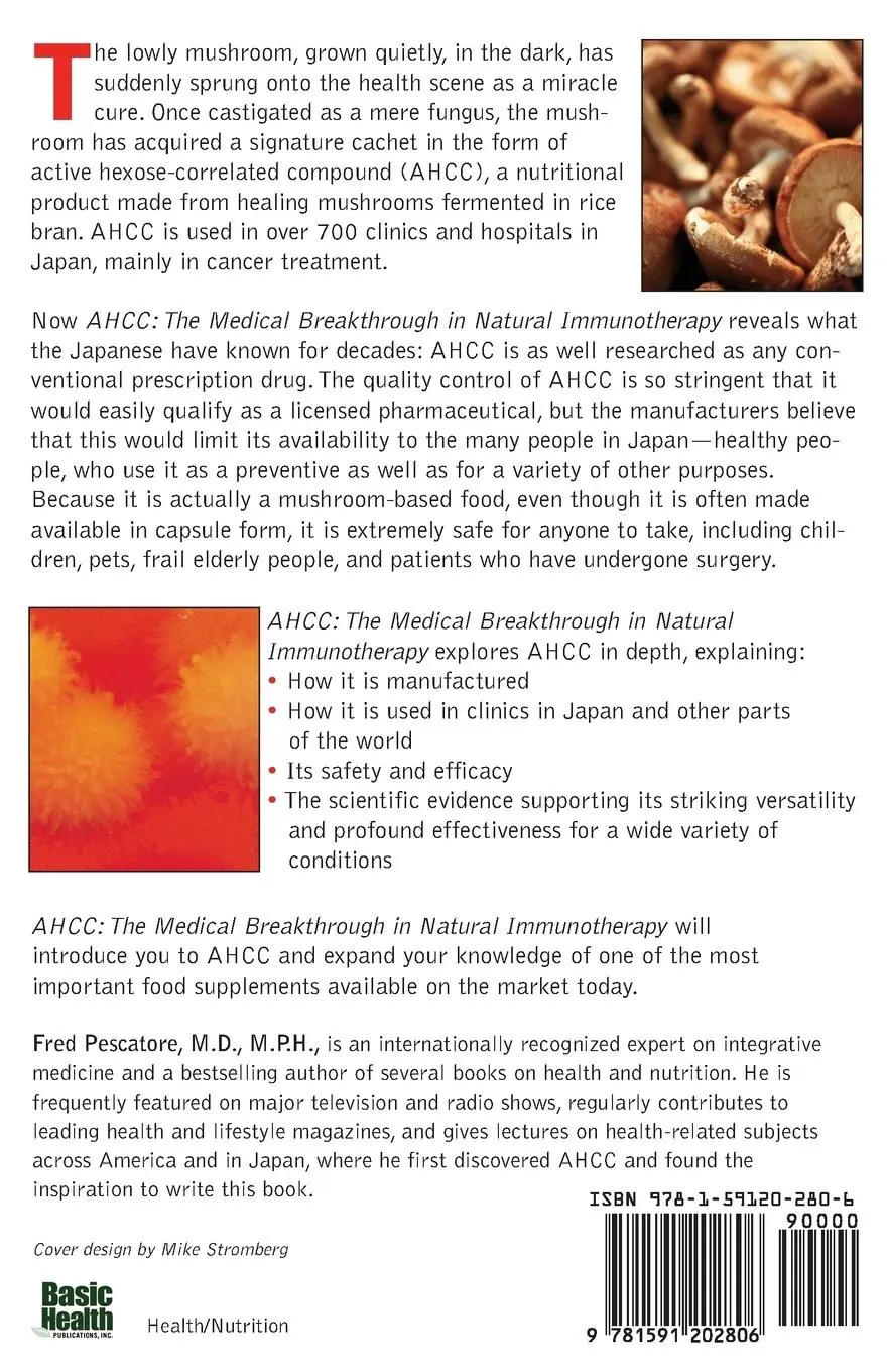Rückseite: 9781591202806 | AHCC | The Medical Breakthrough in Natural Immunotherapy | Pescatore