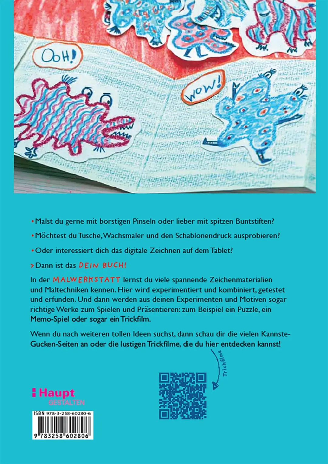 Rückseite: 9783258602806 | Malwerkstatt für Kinder | Claudia Huboi | Taschenbuch | 144 S. | 2024