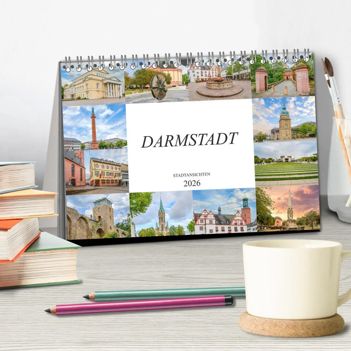 Bild: 9783457762806 | Darmstadt Stadtansichten (Tischkalender 2026 DIN A5 quer), CALVENDO...