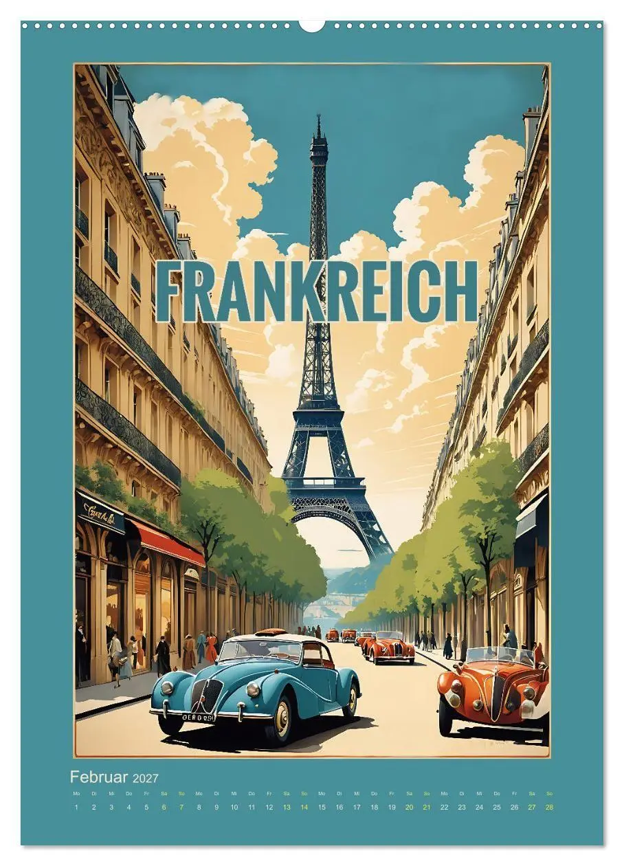 Bild: 9783569182806 | World Travel Poster - nostalgische Reise um die Welt (Wandkalender...