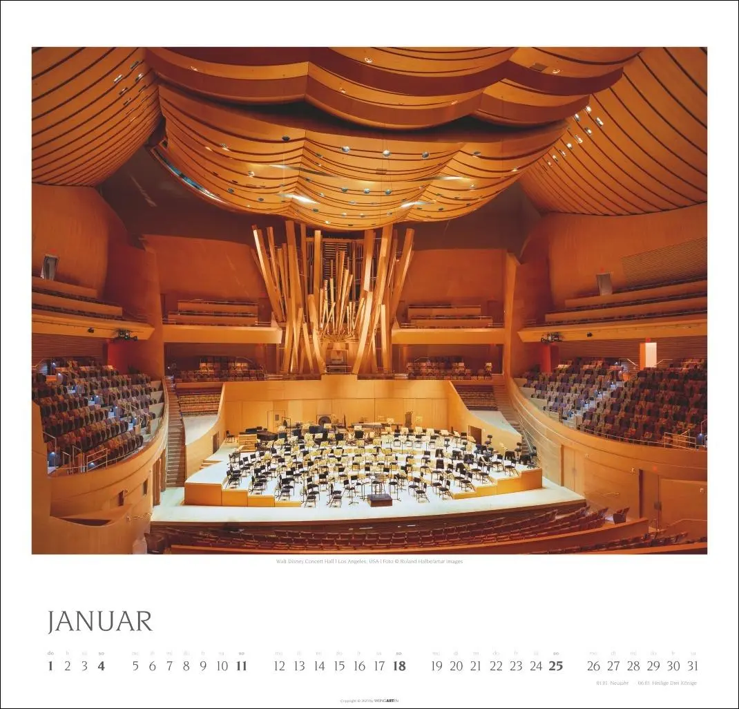 Bild: 9783839902806 | Die schönsten Konzertsäle Kalender 2026 | Kalender | Spiralbindung
