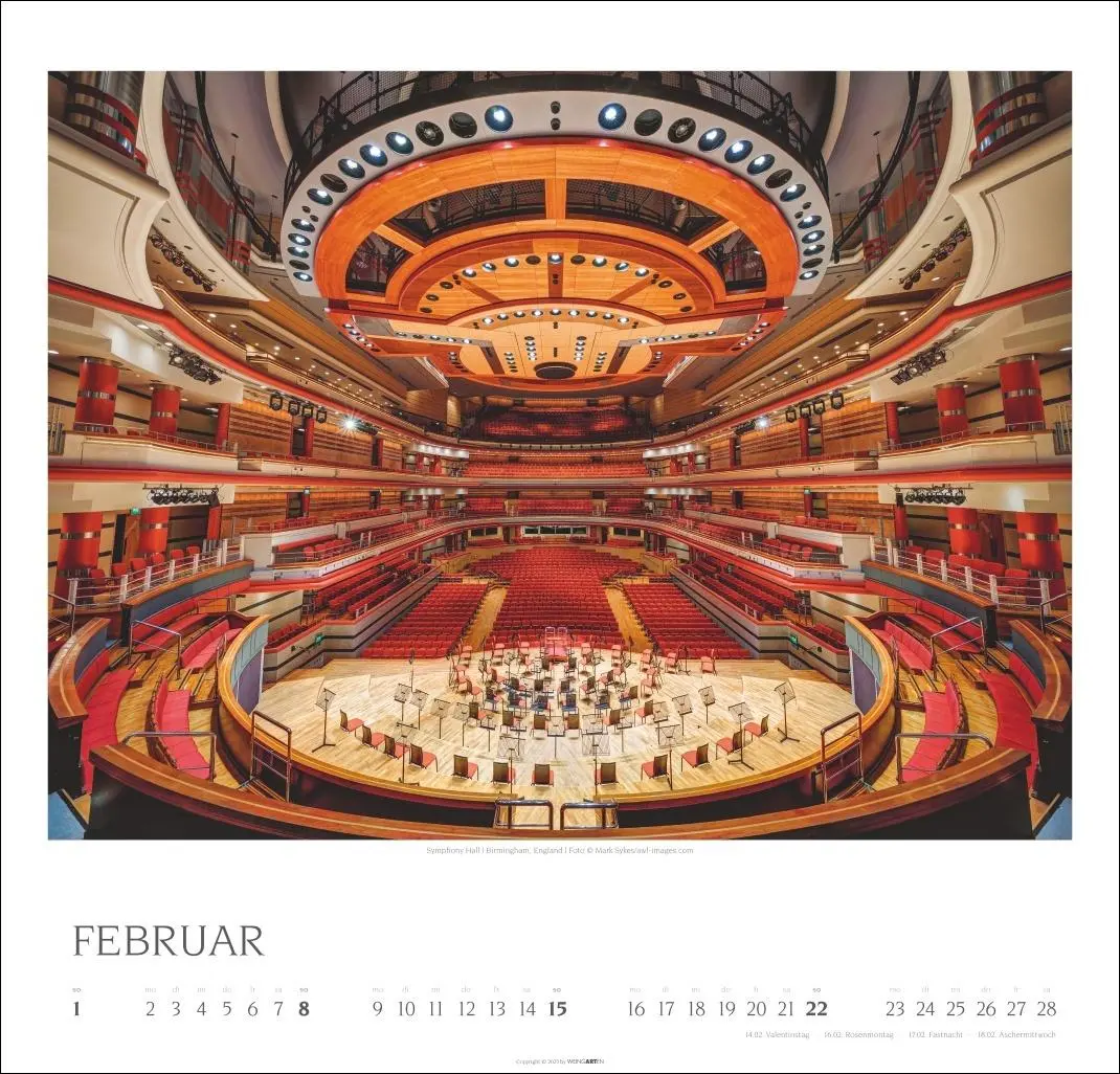 Bild: 9783839902806 | Die schönsten Konzertsäle Kalender 2026 | Kalender | Spiralbindung