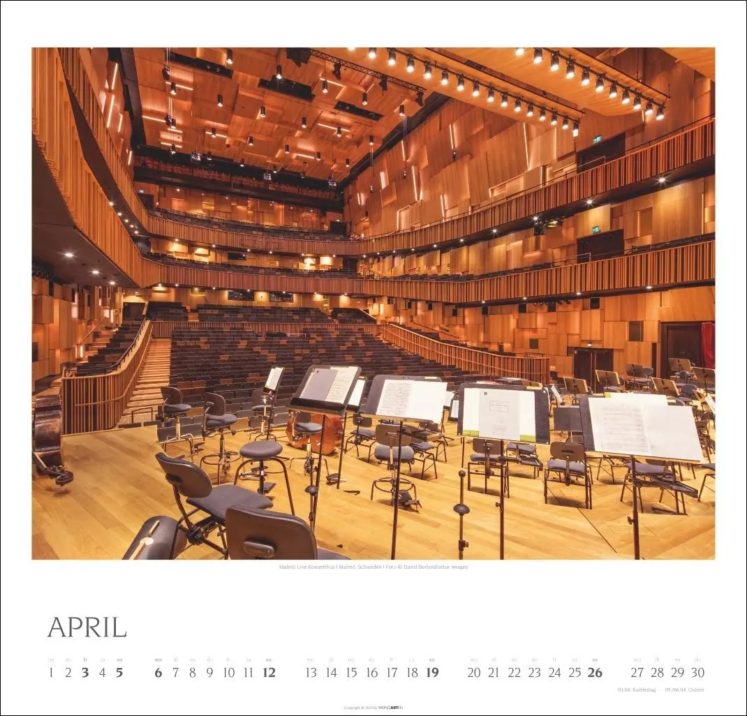 Bild: 9783839902806 | Die schönsten Konzertsäle Kalender 2026 | Kalender | Spiralbindung
