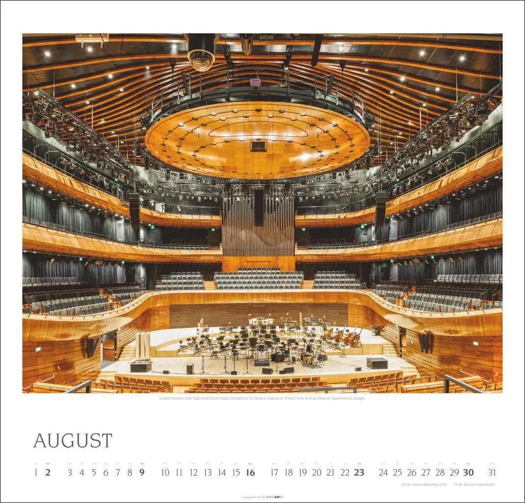 Bild: 9783839902806 | Die schönsten Konzertsäle Kalender 2026 | Kalender | Spiralbindung