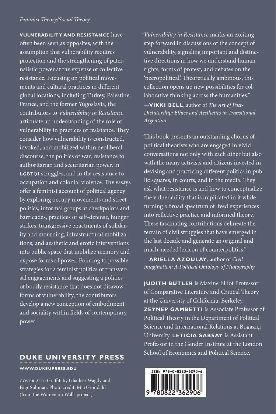 Rückseite: 9780822362906 | Vulnerability in Resistance | Judith Butler | Taschenbuch | Englisch