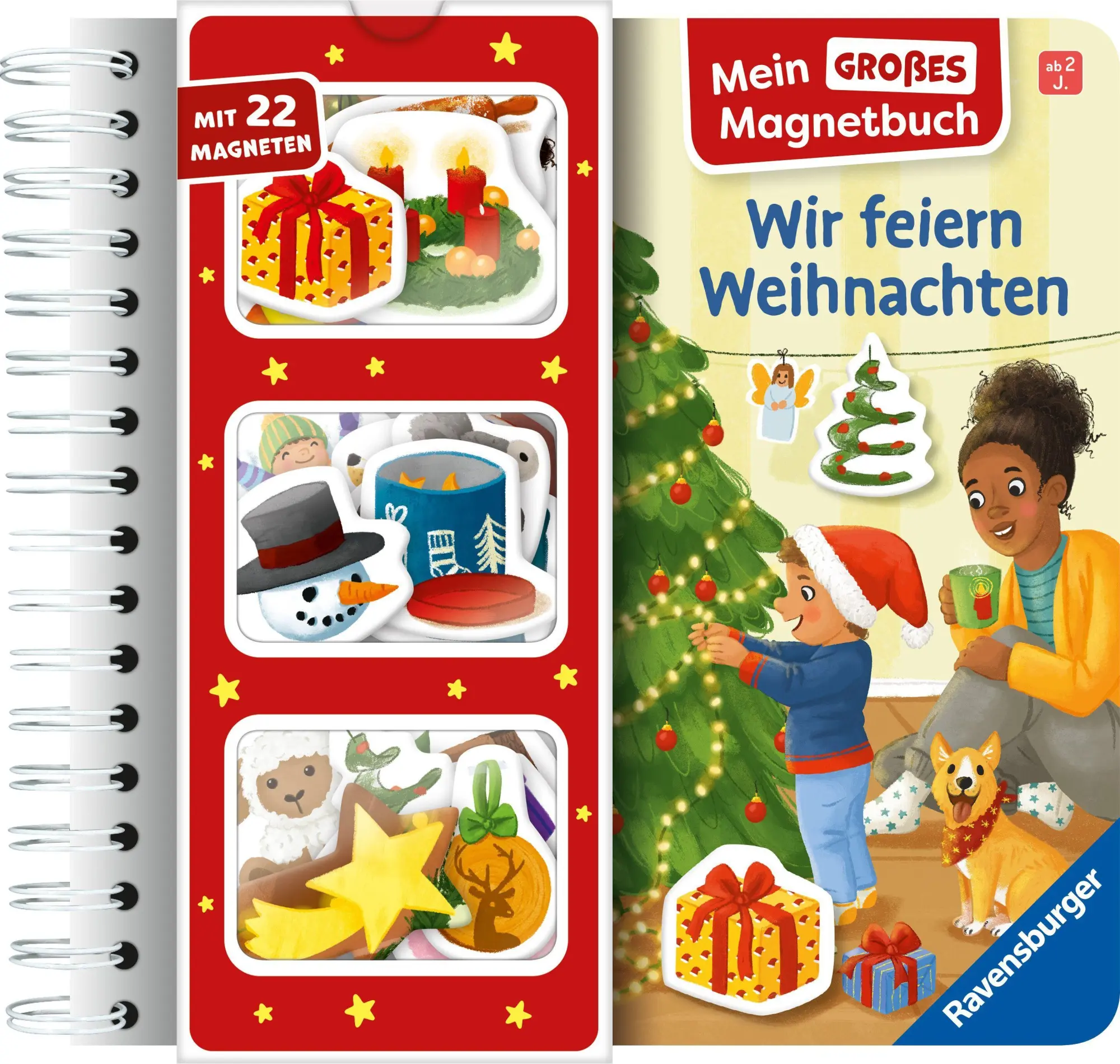 Cover: 9783473422906 | Mein großes Magnetbuch - Wir feiern Weihnachten: Mit 22 Magneten
