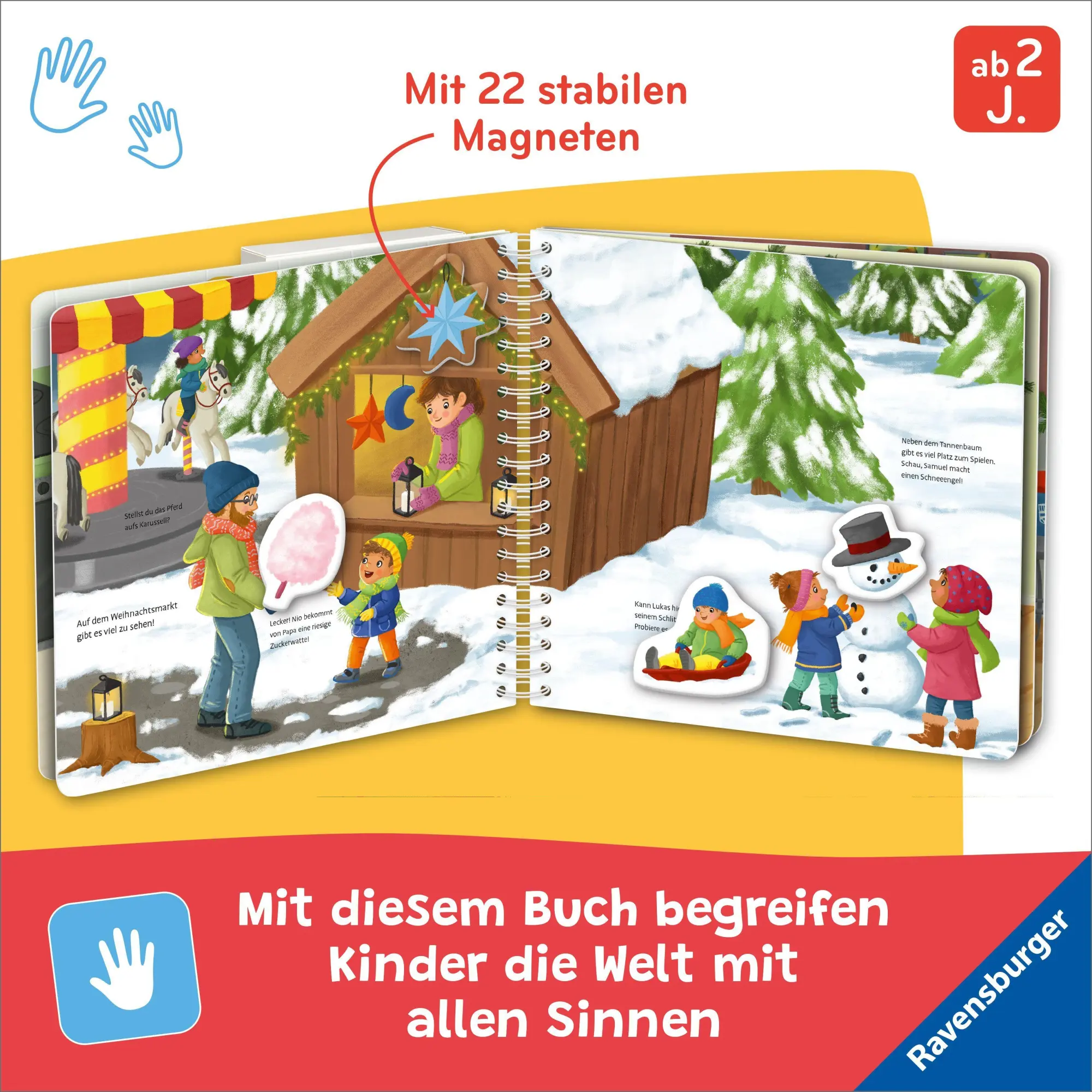 Bild: 9783473422906 | Mein großes Magnetbuch - Wir feiern Weihnachten: Mit 22 Magneten