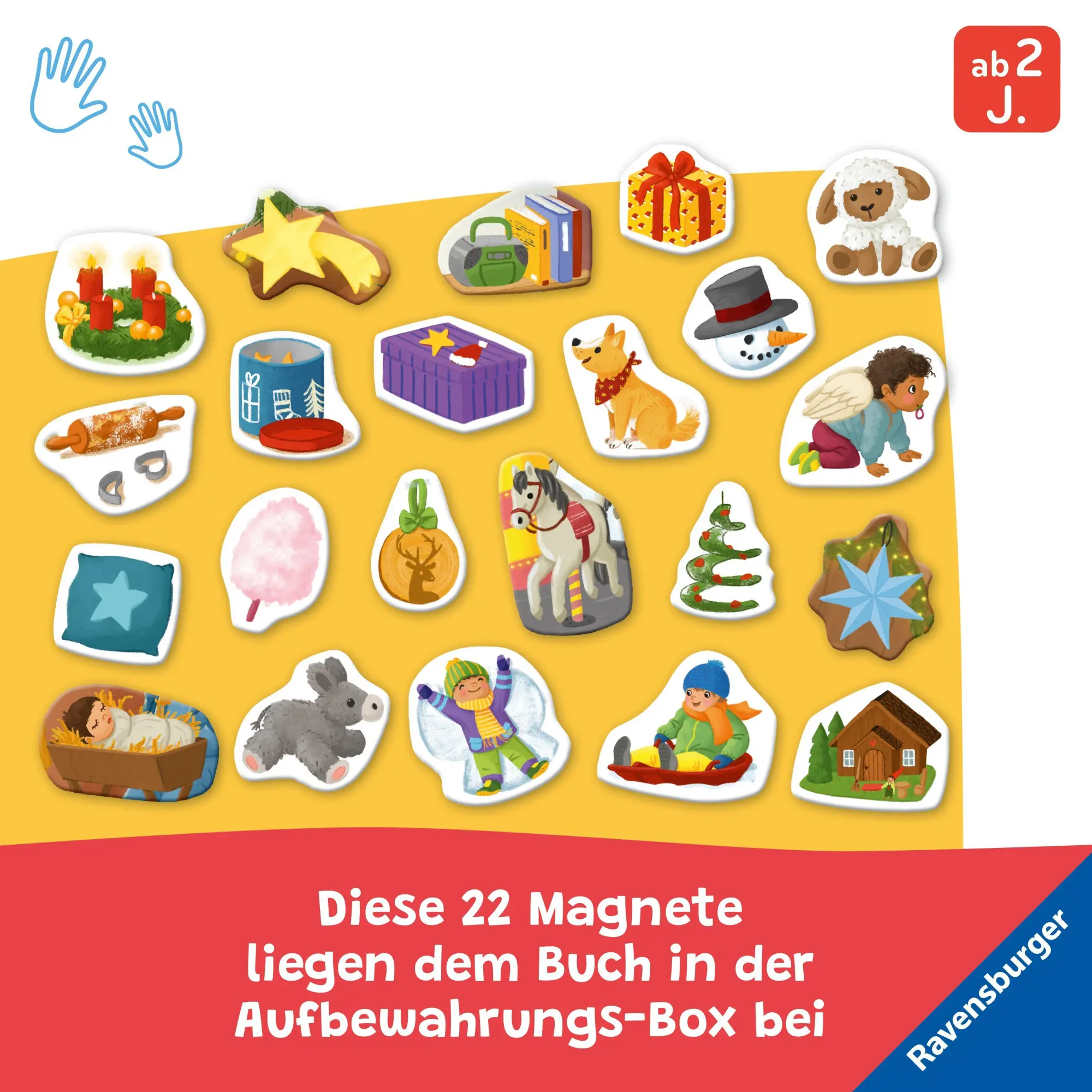 Bild: 9783473422906 | Mein großes Magnetbuch - Wir feiern Weihnachten: Mit 22 Magneten