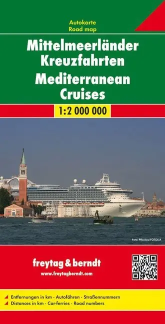 Cover: 9783707912906 | Mittelmeerländer Kreuzfahrten, Autokarte 1:2.000.000. Mediterranean...