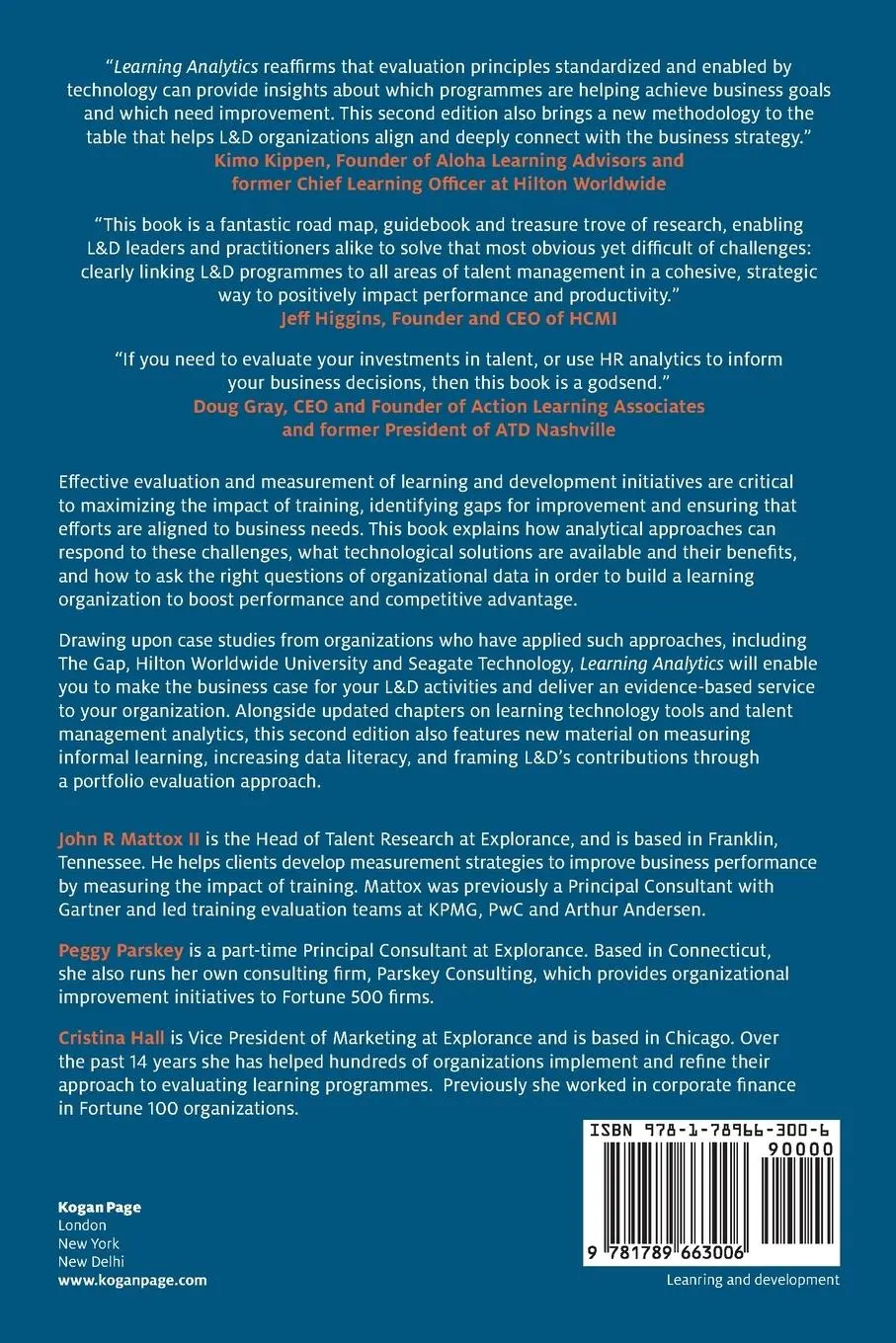 Rückseite: 9781789663006 | Learning Analytics | Using Talent Data to Improve Business Outcomes
