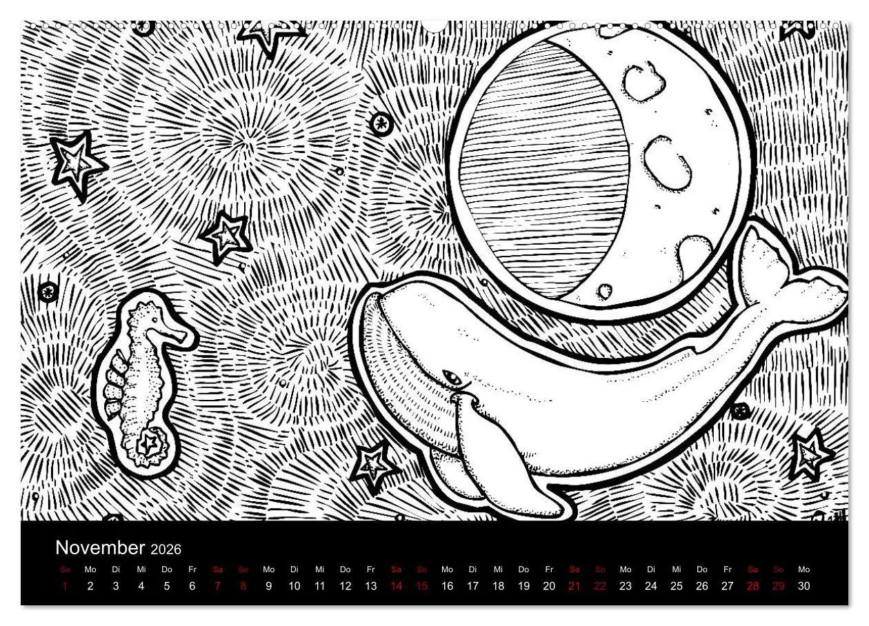 Bild: 9783457883006 | Bezaubernde Mini-Monster - Ein Ausmal-Kalender (Wandkalender 2026...