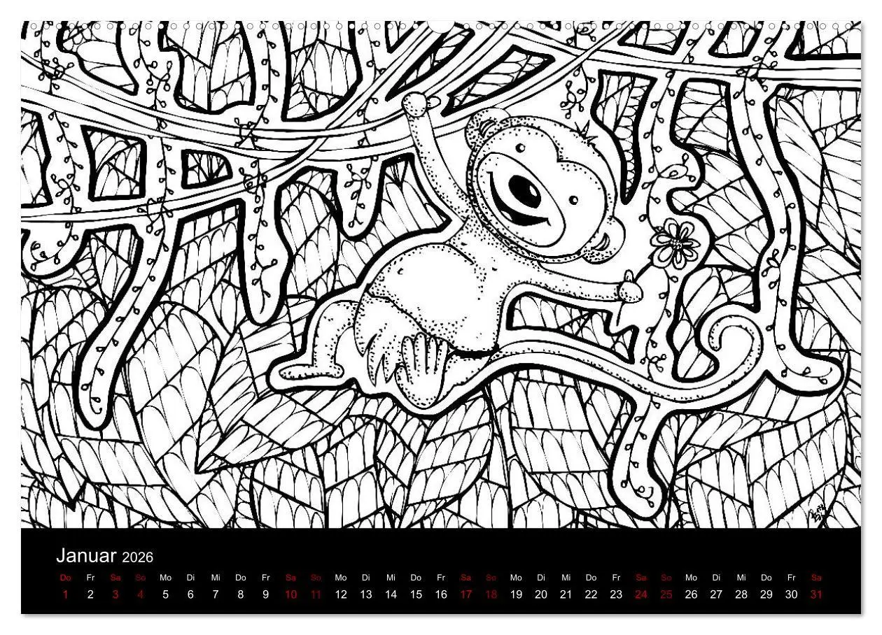 Bild: 9783457883006 | Bezaubernde Mini-Monster - Ein Ausmal-Kalender (Wandkalender 2026...