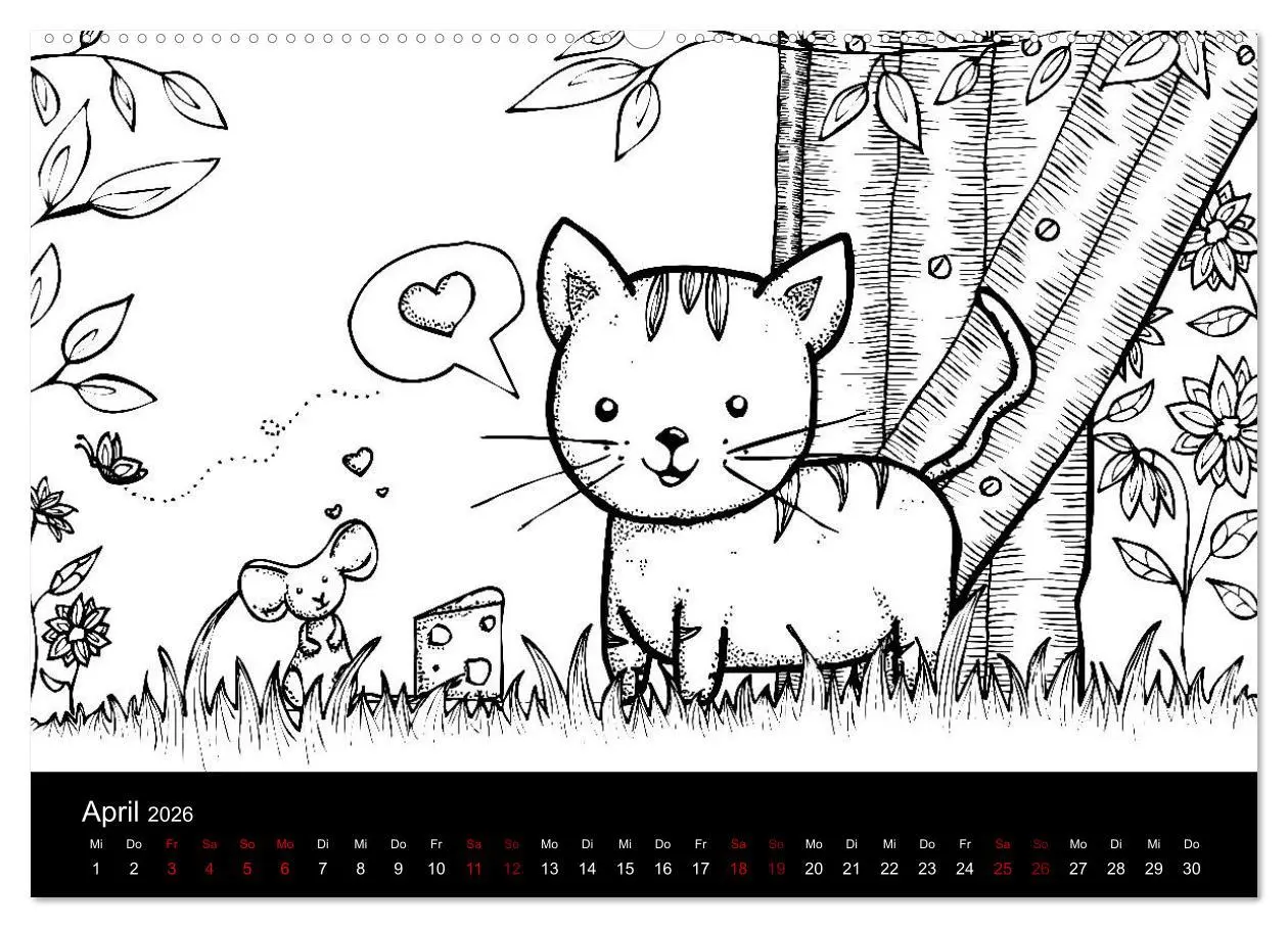 Bild: 9783457883006 | Bezaubernde Mini-Monster - Ein Ausmal-Kalender (Wandkalender 2026...