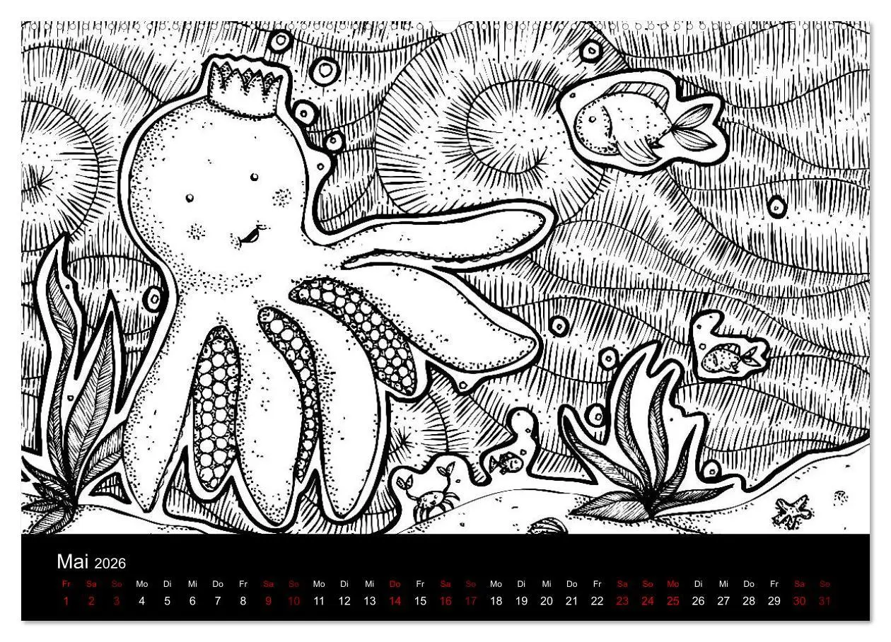 Bild: 9783457883006 | Bezaubernde Mini-Monster - Ein Ausmal-Kalender (Wandkalender 2026...