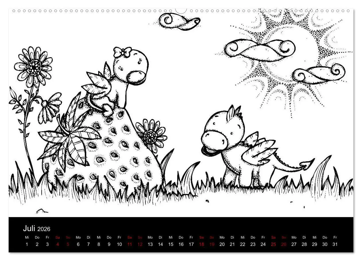 Bild: 9783457883006 | Bezaubernde Mini-Monster - Ein Ausmal-Kalender (Wandkalender 2026...