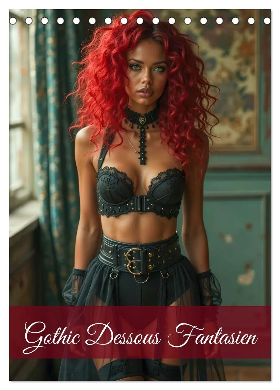Cover: 9783516593006 | Gothic Dessous Fantasien (Tischkalender 2026 DIN A5 hoch), CALVENDO...