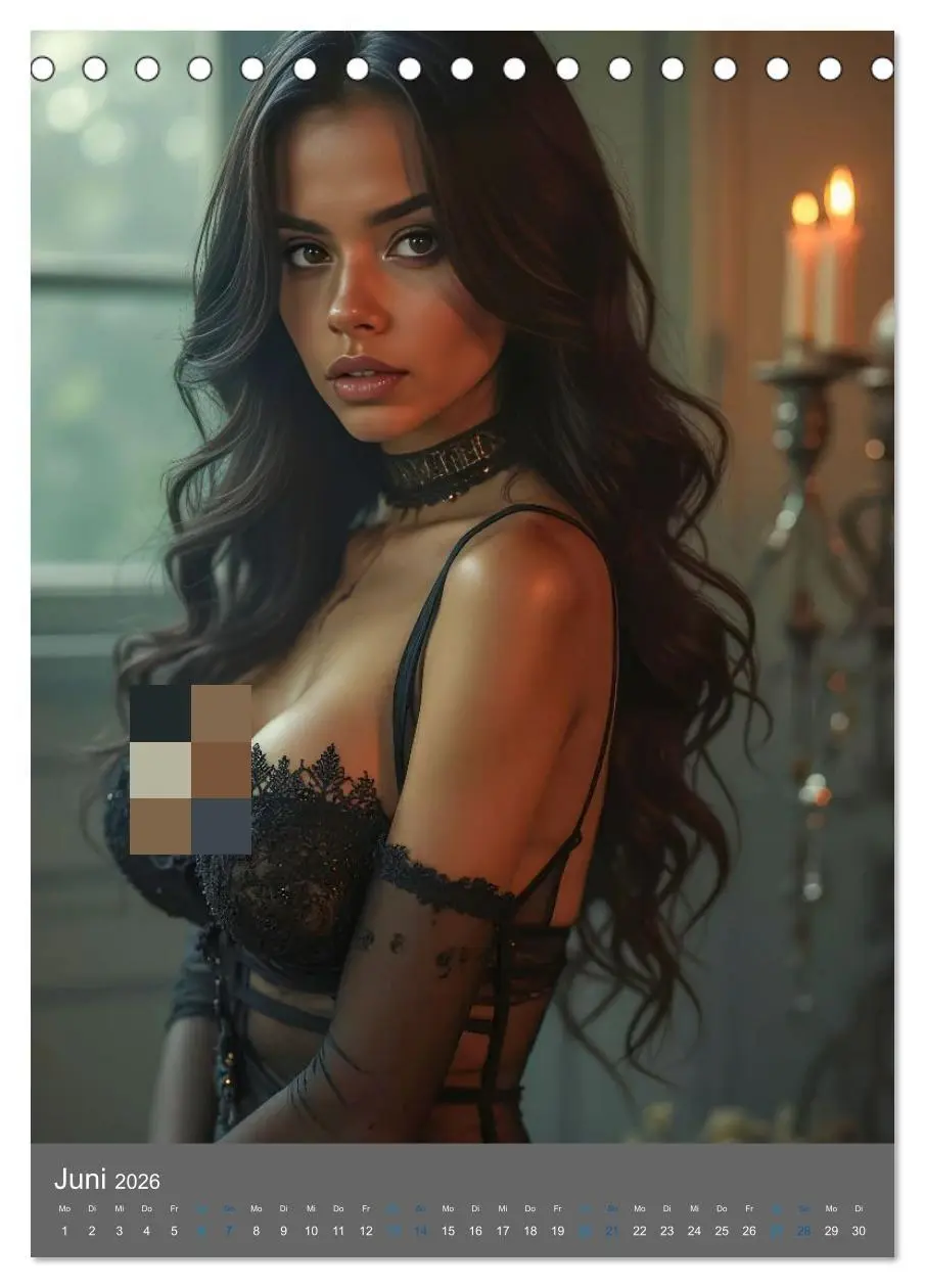 Bild: 9783516593006 | Gothic Dessous Fantasien (Tischkalender 2026 DIN A5 hoch), CALVENDO...