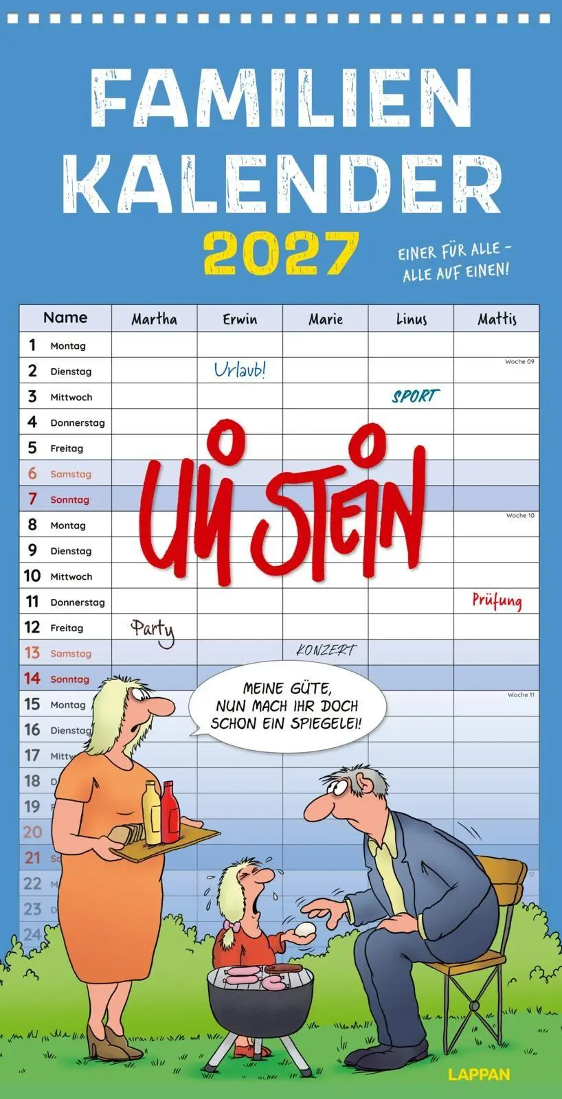 Cover: 9783830323006 | Uli Stein Familienkalender 2027: Familienplaner mit 5 Spalten | Stein