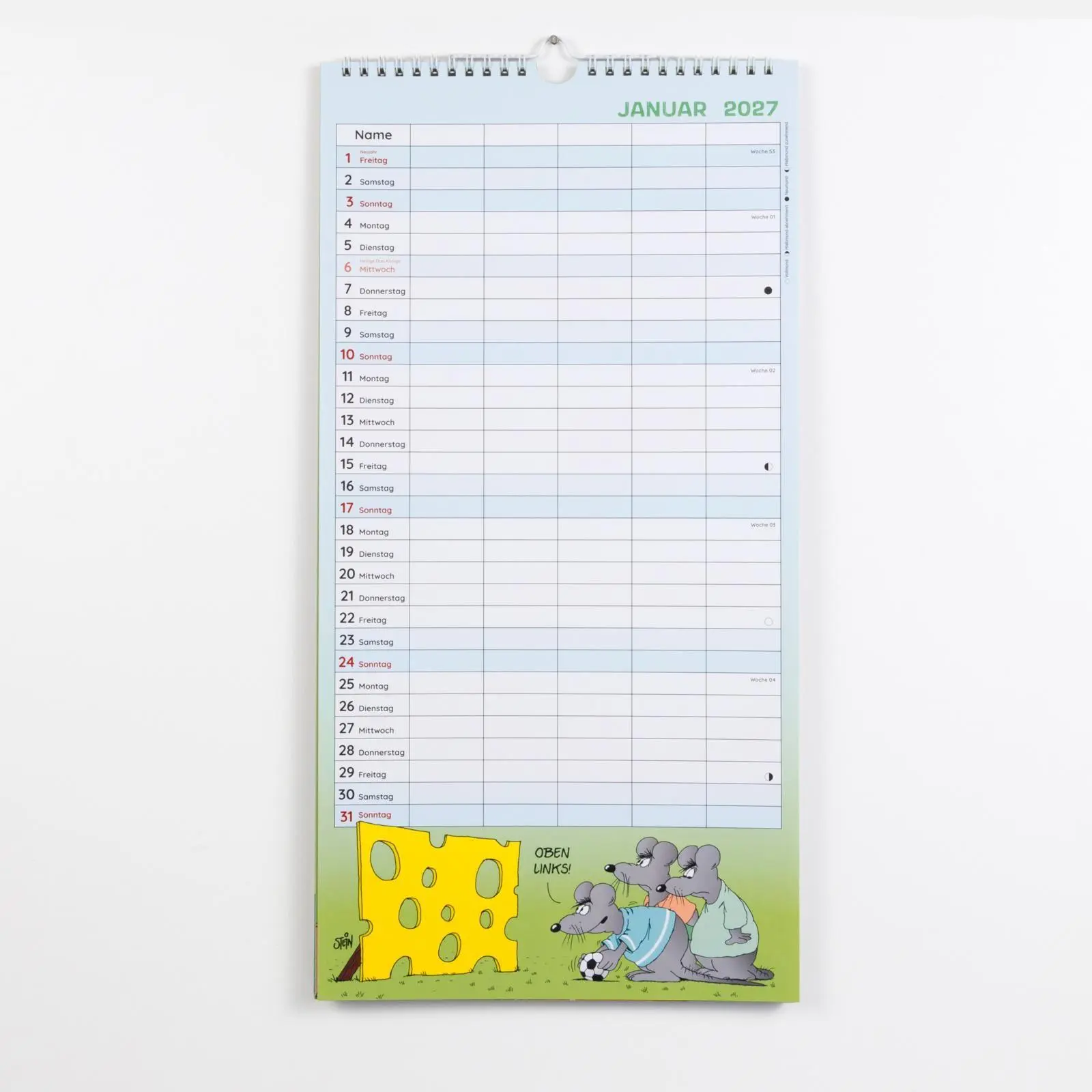 Bild: 9783830323006 | Uli Stein Familienkalender 2027: Familienplaner mit 5 Spalten | Stein