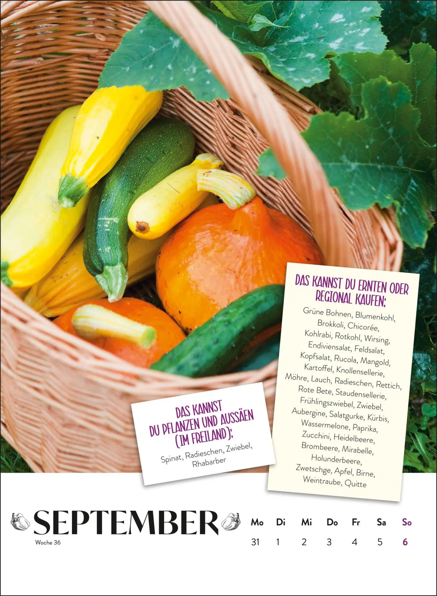 Bild: 4036442013106 | Wochenkalender 2026: Obst und Gemüse haben immer Saison | Groh Verlag
