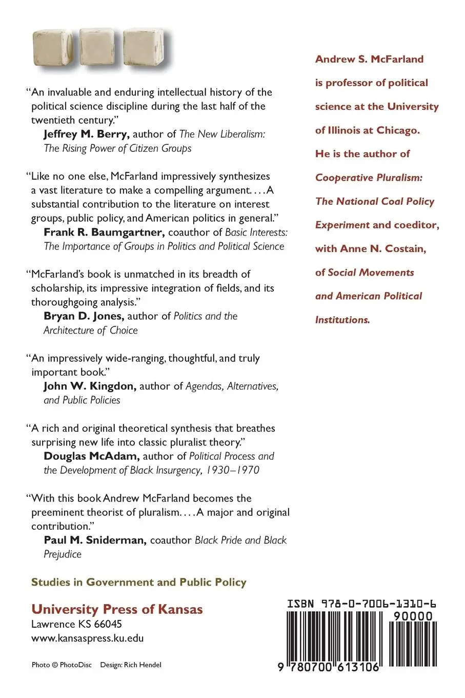 Rückseite: 9780700613106 | Neopluralism | The Evolution of Political Process Theory | McFarland
