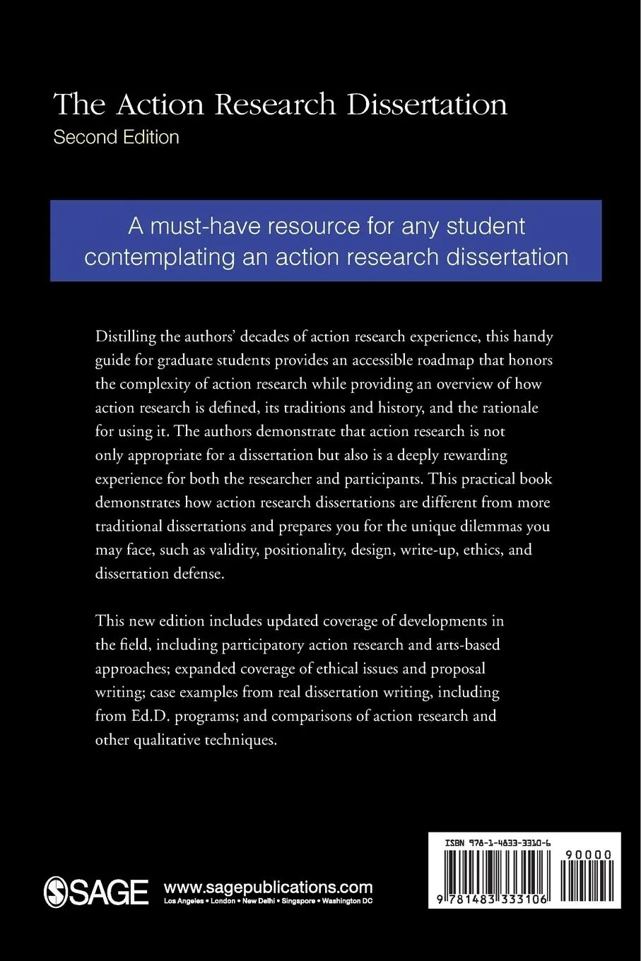 Rückseite: 9781483333106 | The Action Research Dissertation | A Guide for Students and Faculty