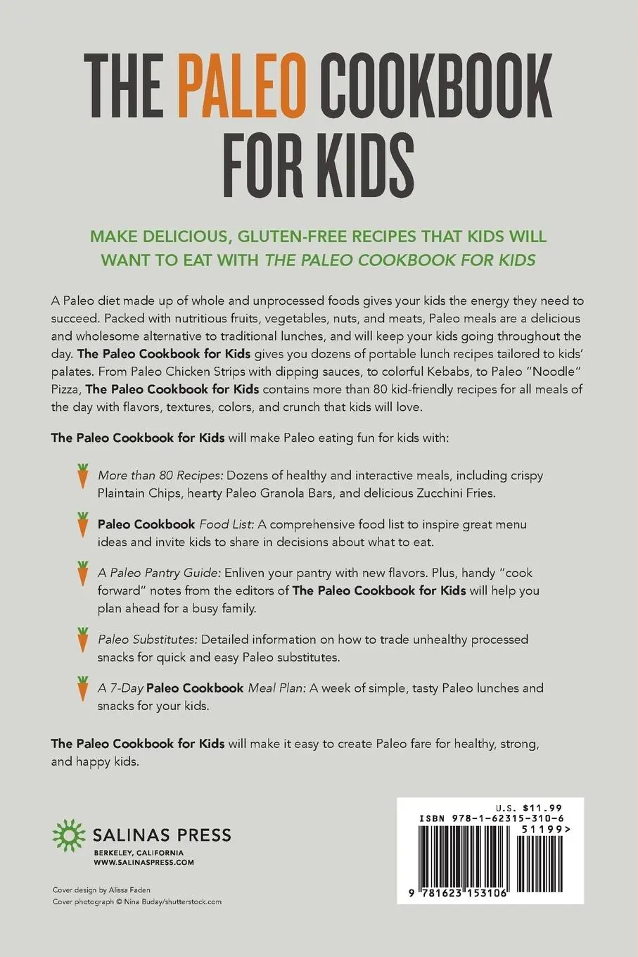 Rückseite: 9781623153106 | The Paleo Cookbook for Kids | Salinas Press | Taschenbuch | Englisch