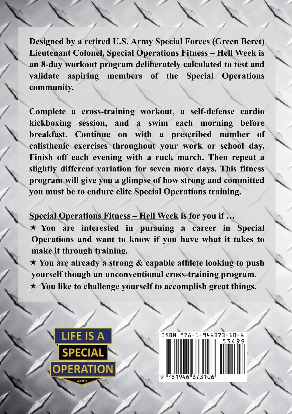 Rückseite: 9781946373106 | Special Operations Fitness - Hell Week | Life is a Special Operation