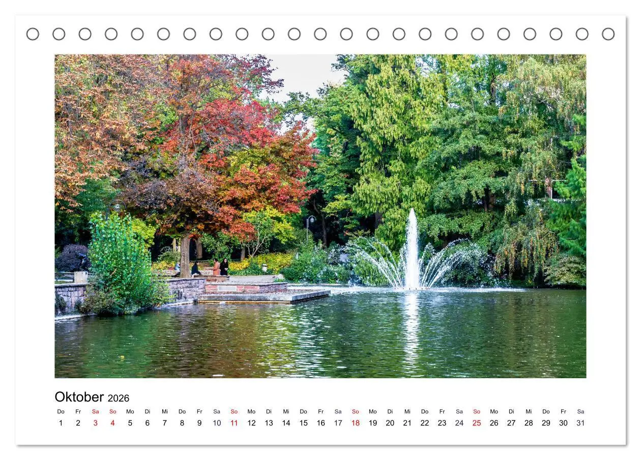 Bild: 9783457633106 | Frankfurt - Parks und Gärten (Tischkalender 2026 DIN A5 quer),...