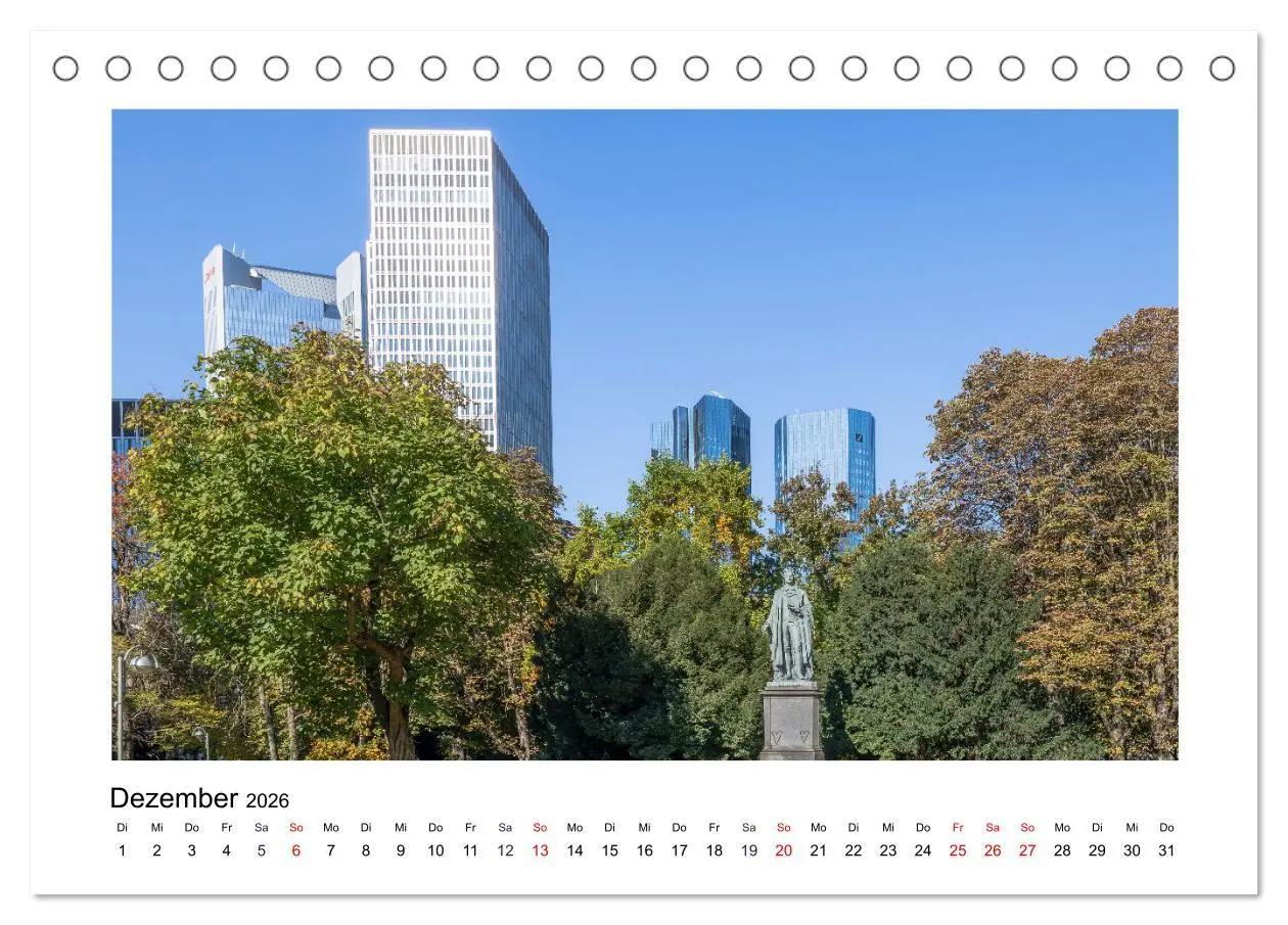 Bild: 9783457633106 | Frankfurt - Parks und Gärten (Tischkalender 2026 DIN A5 quer),...