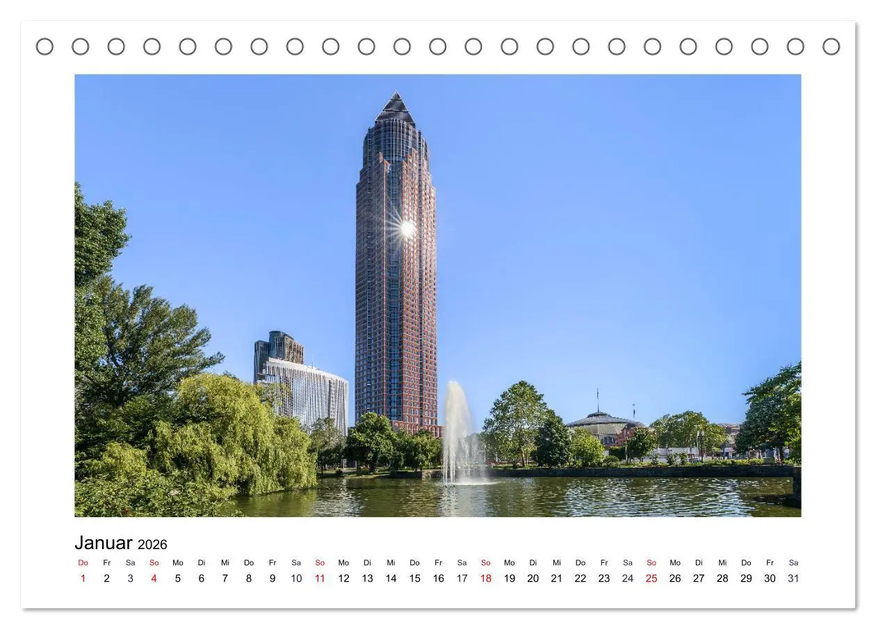 Bild: 9783457633106 | Frankfurt - Parks und Gärten (Tischkalender 2026 DIN A5 quer),...