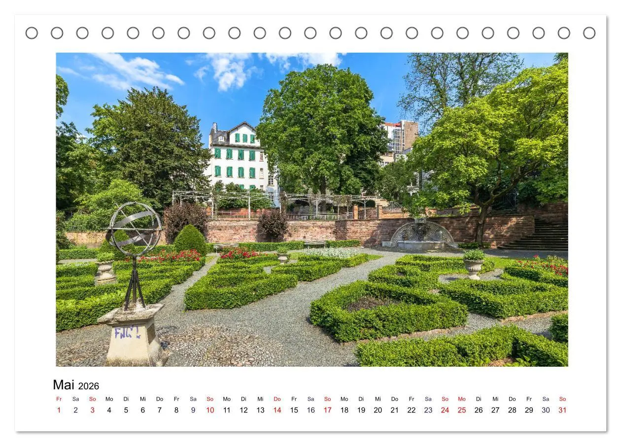 Bild: 9783457633106 | Frankfurt - Parks und Gärten (Tischkalender 2026 DIN A5 quer),...