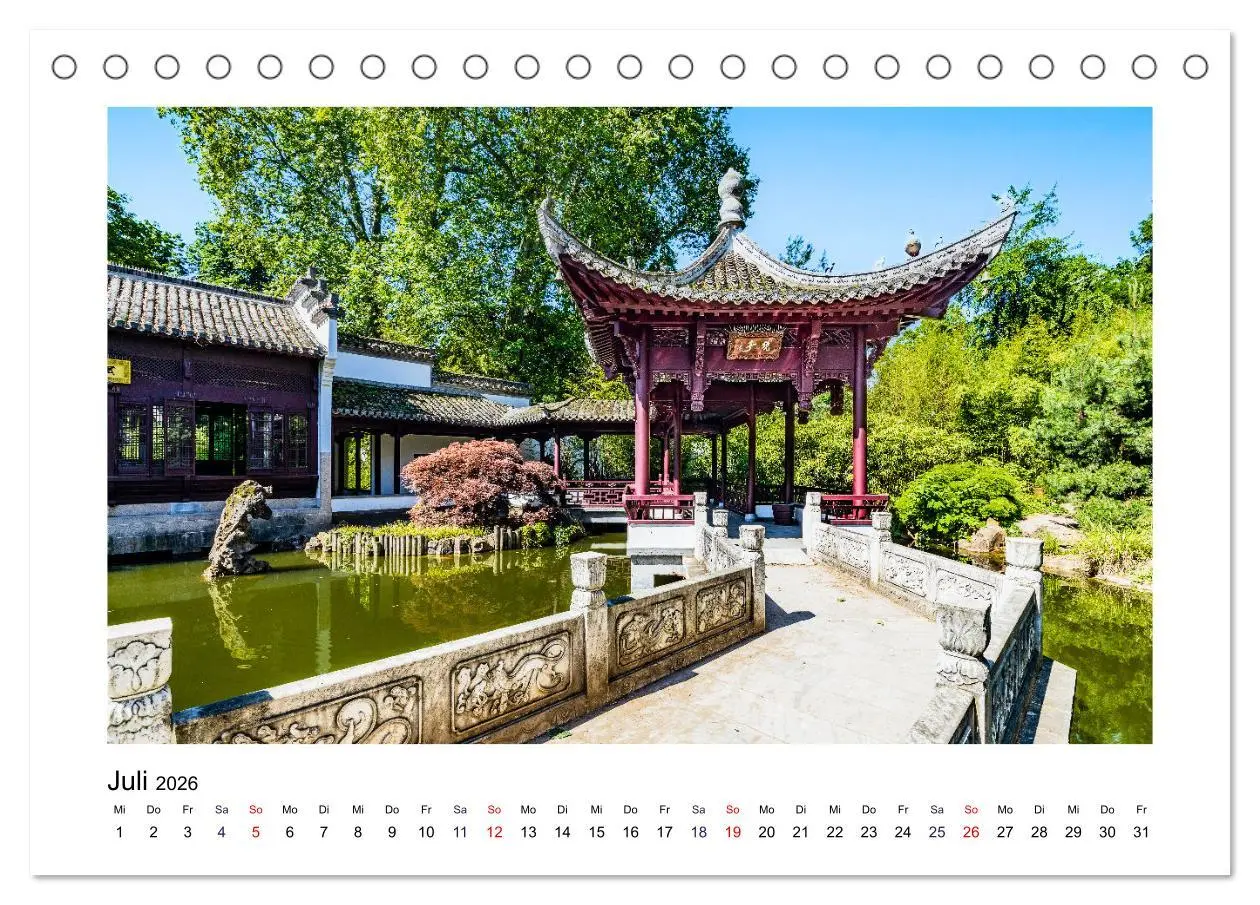 Bild: 9783457633106 | Frankfurt - Parks und Gärten (Tischkalender 2026 DIN A5 quer),...